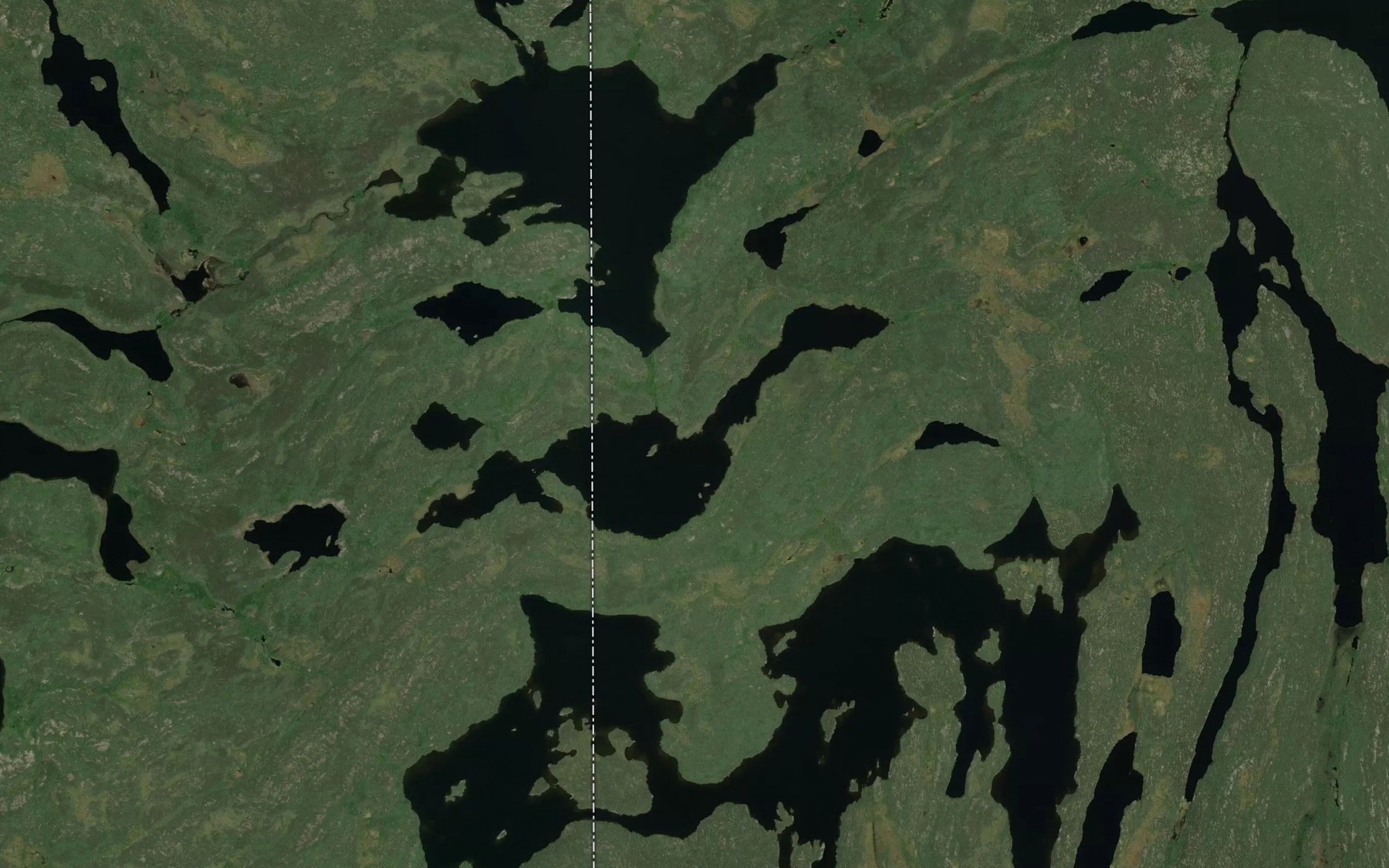 Satellite map of the Hansen Lake