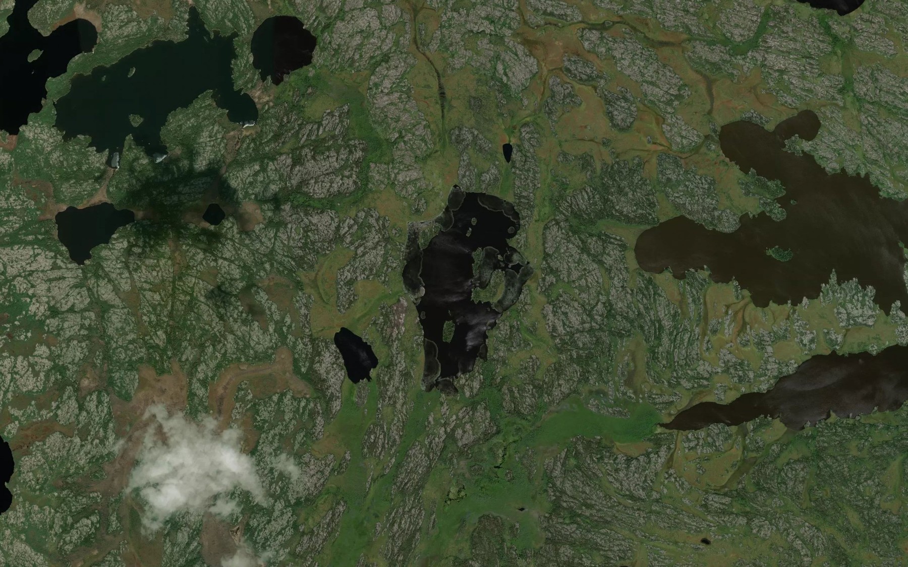 Satellite map of the Jodoin Lake