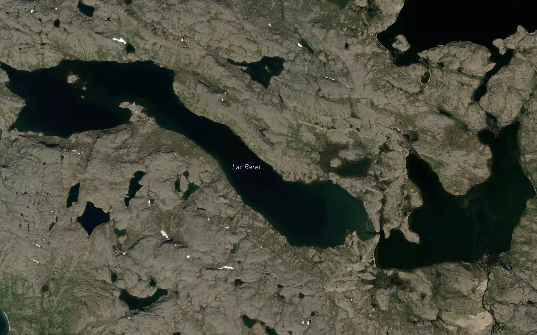 Satellite map of the Lac Baret