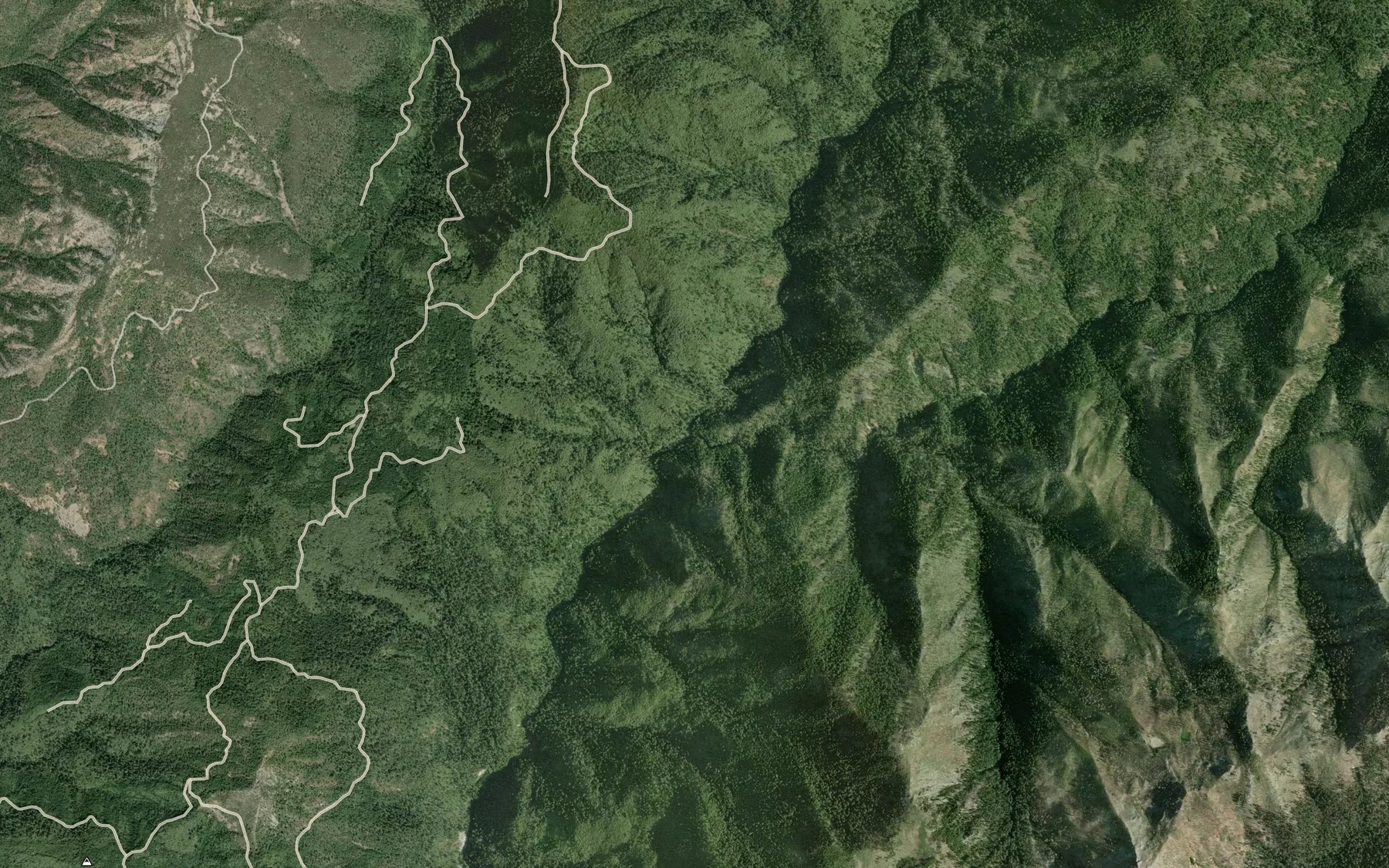 Satellite map of the Prescott Fork