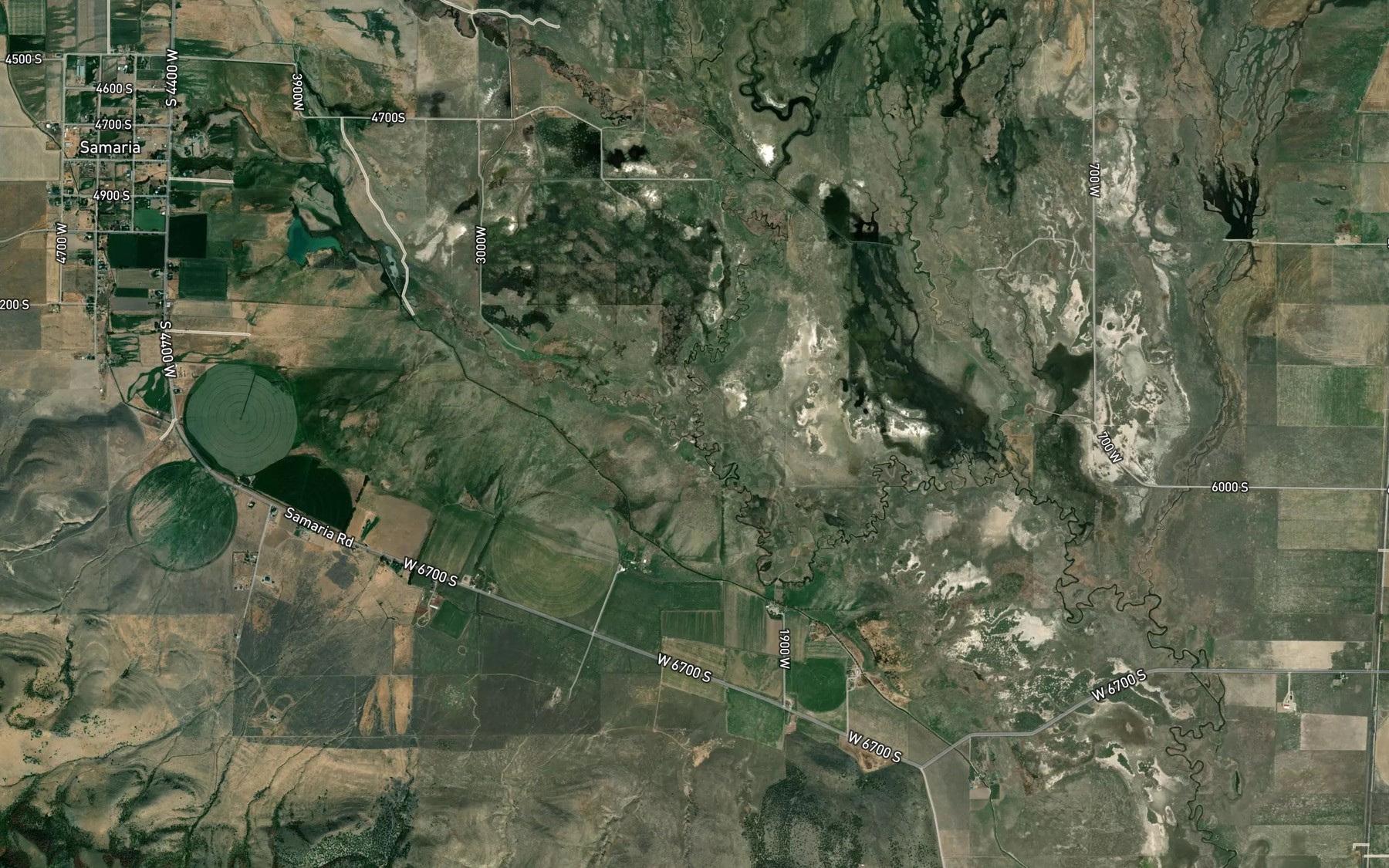 Satellite map of the Samaria Creek