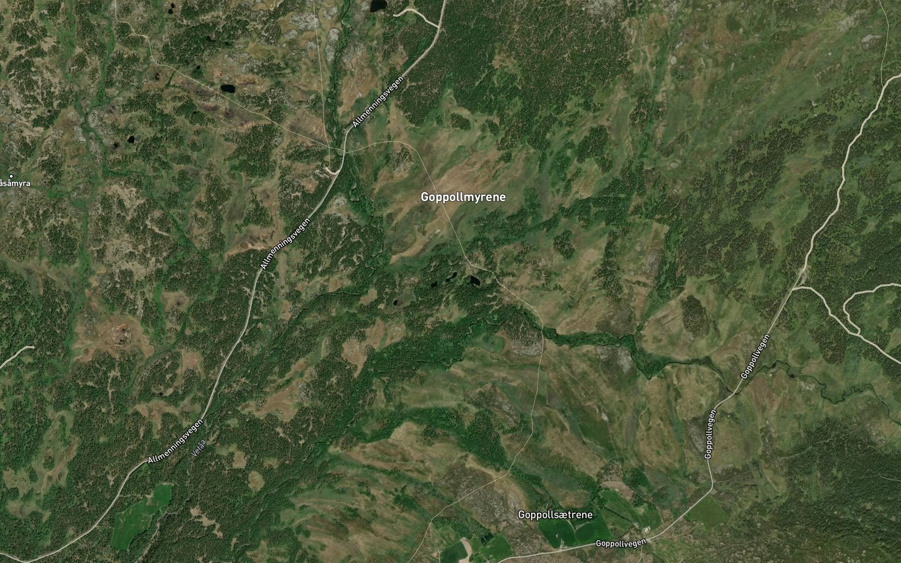 Satellite map of the Tretjorna