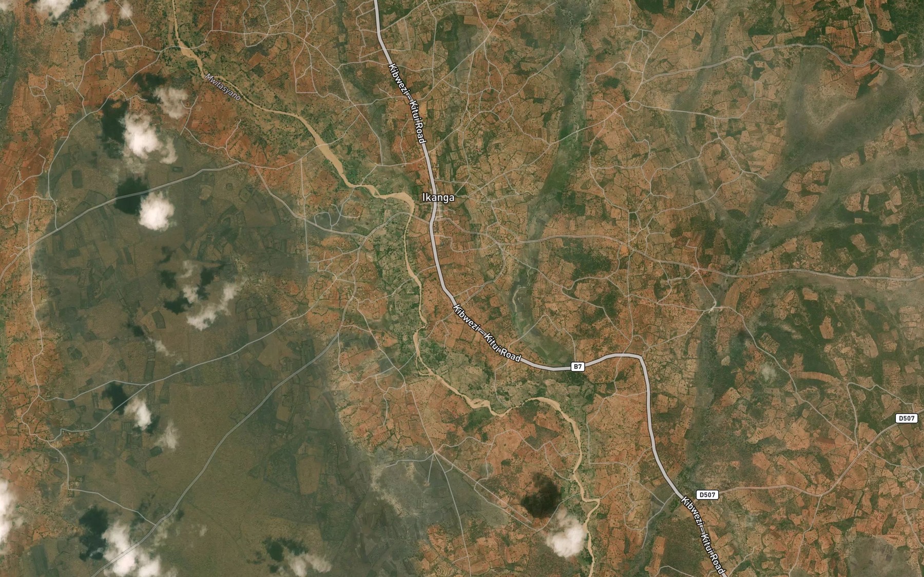 Satellite map of the Kasa Mbuya Dam