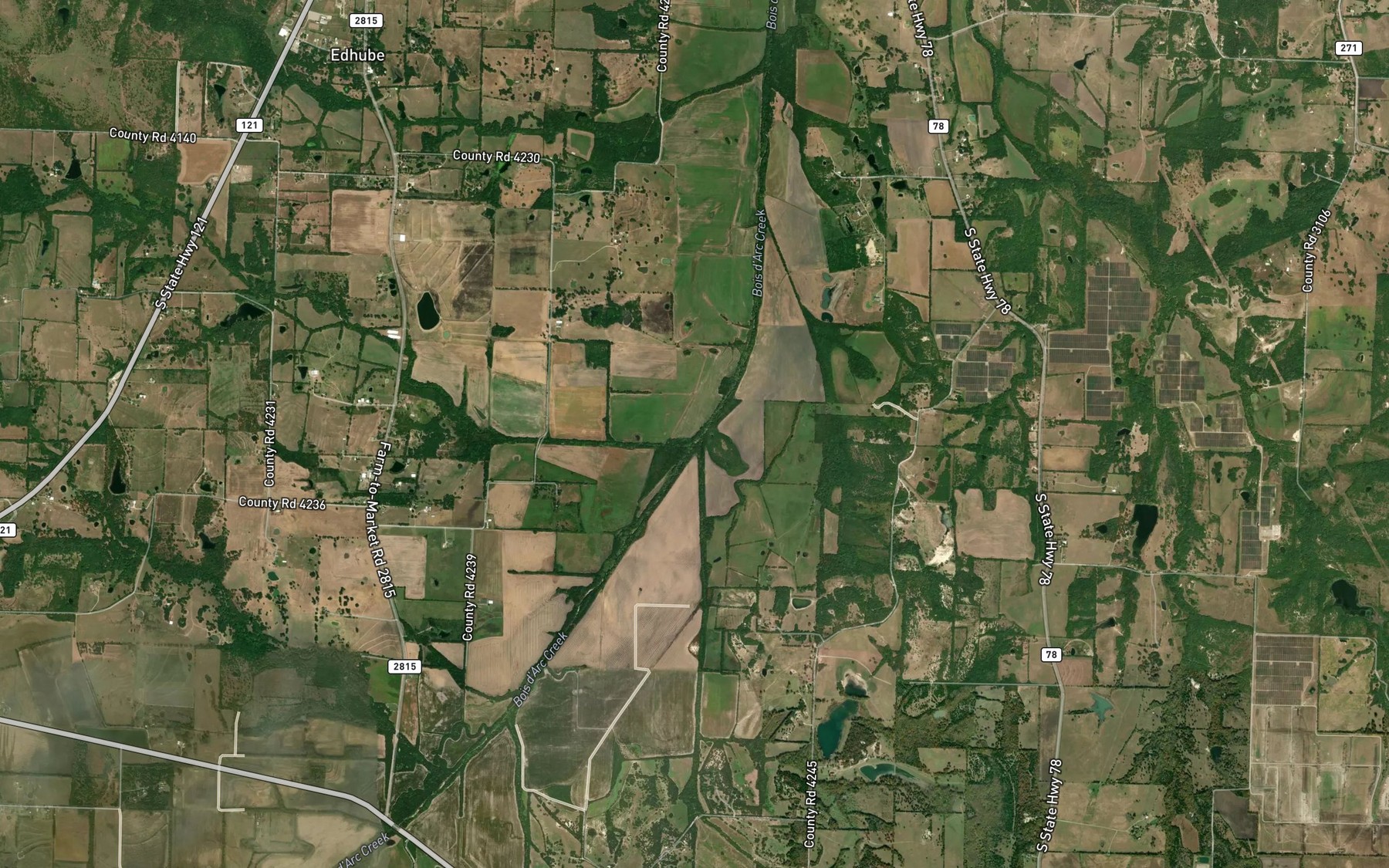 Satellite map of the Freeman Creek