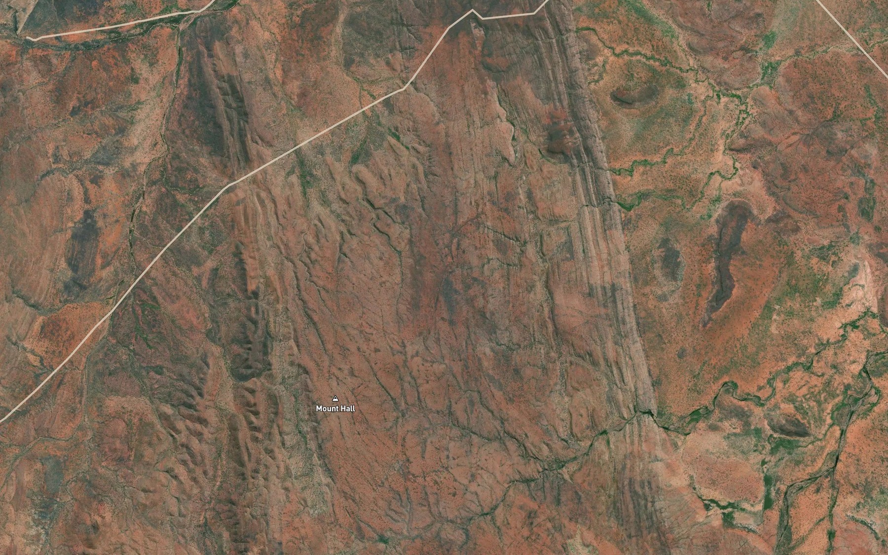 Satellite map of the Loveday Creek