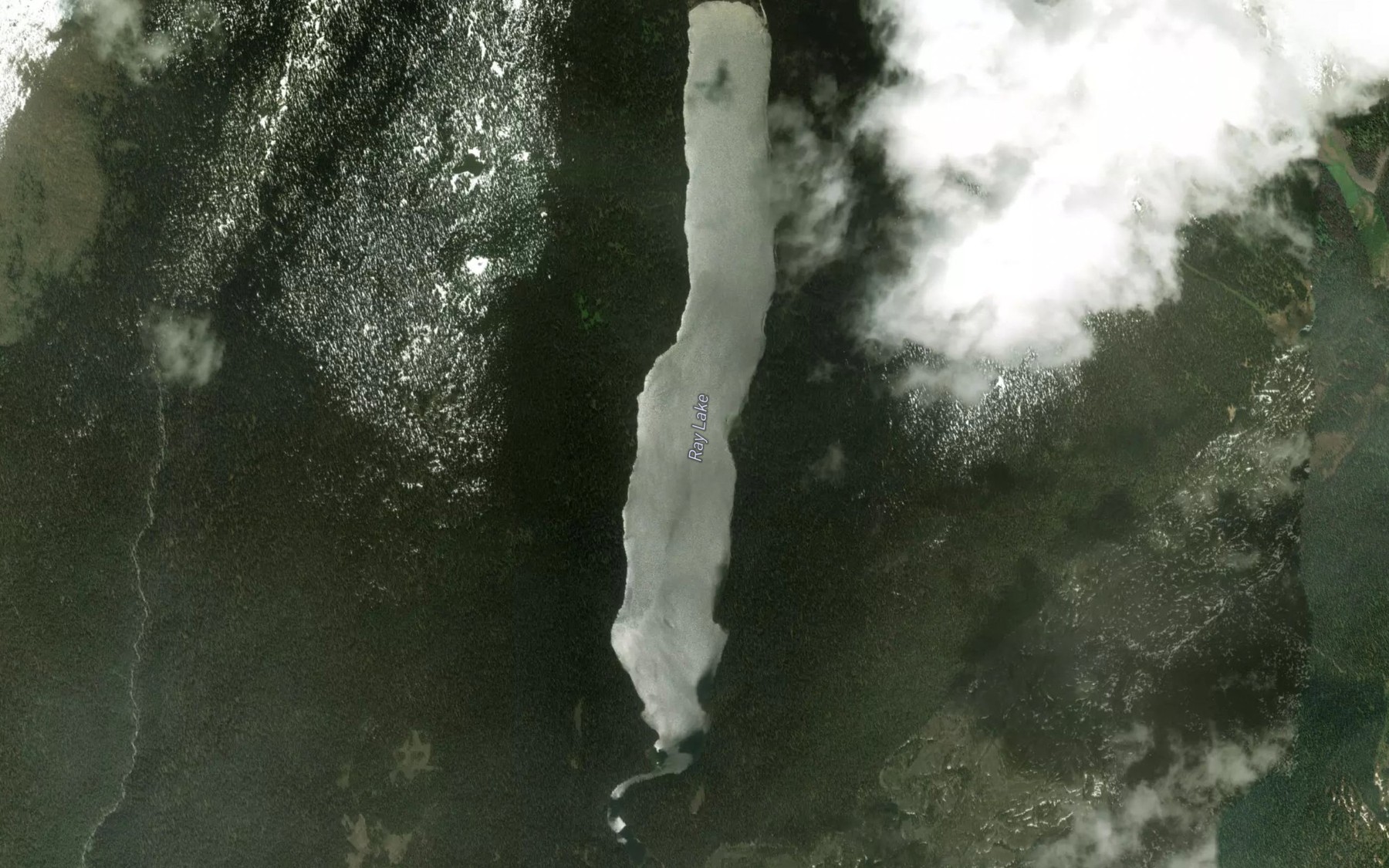 Satellite map of the Ray Lake
