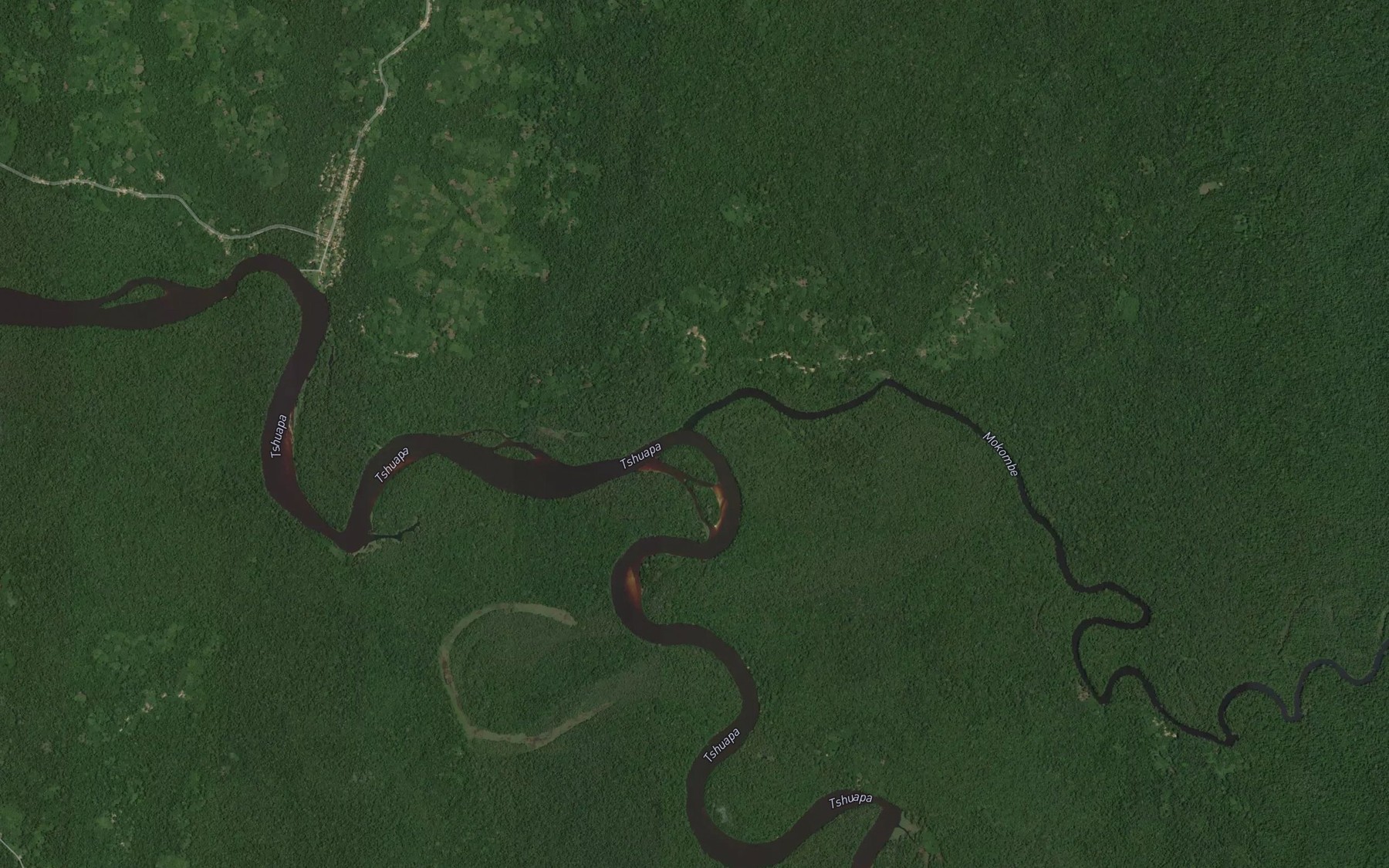 Satellite map of the Mokombe