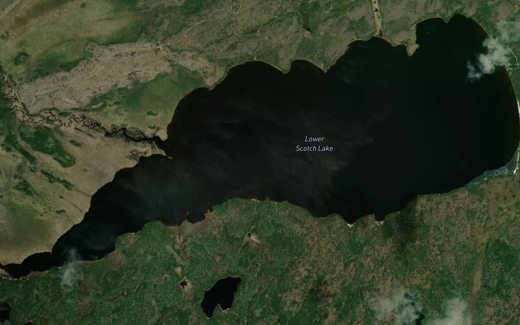 Satellite map of the Lower Scotch Lake