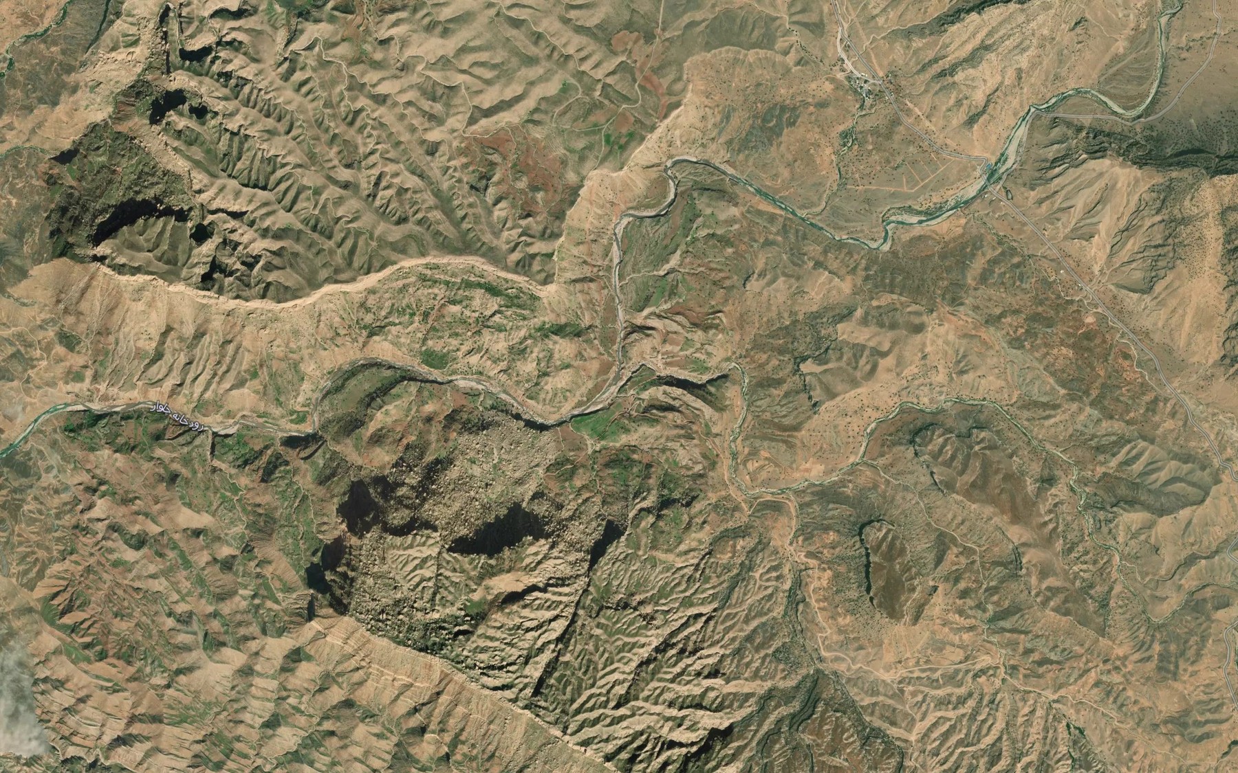 Satellite map of the Rudkhaneh-ye Dowrab