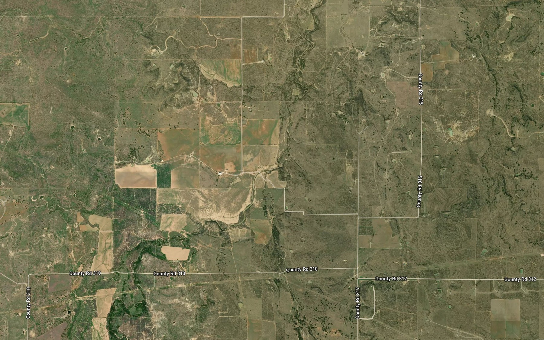 Satellite map of the Live Oak Creek