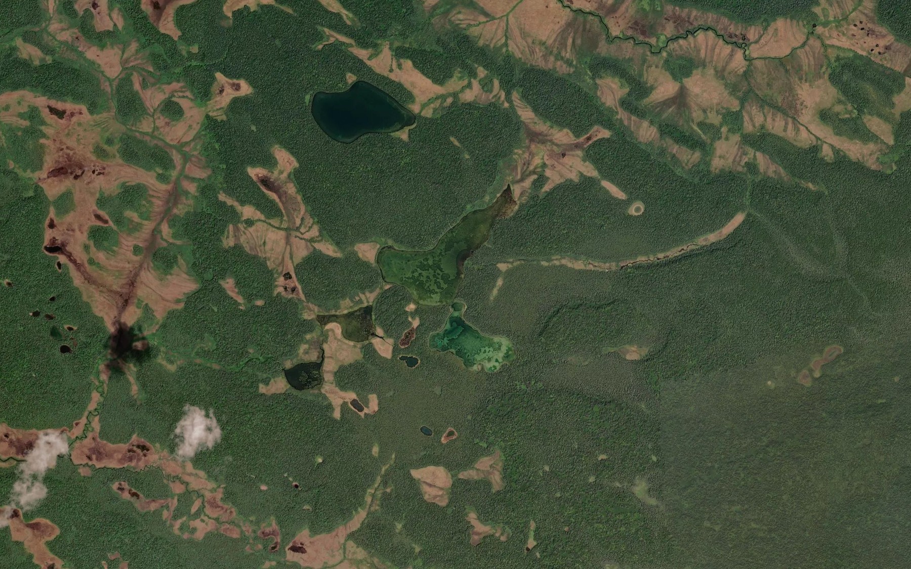 Satellite map of the Stovall Lake