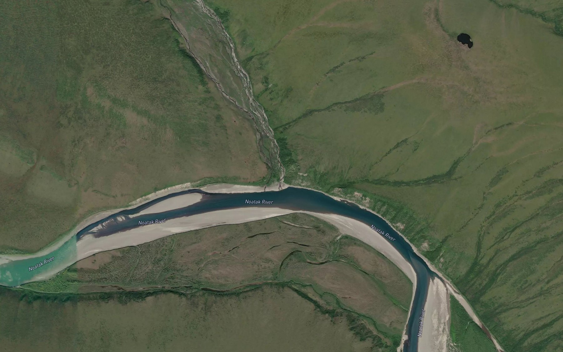 Satellite map of the Poktovik Creek