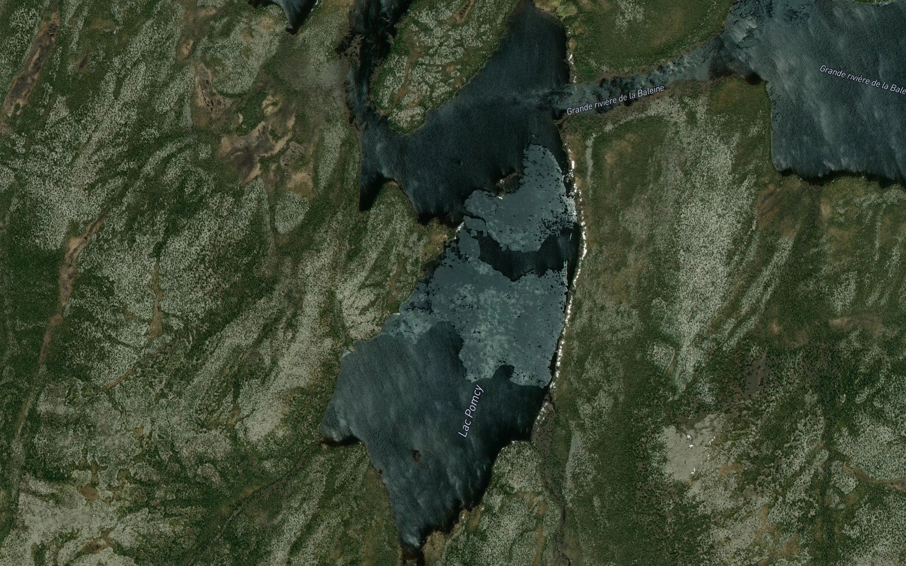 Satellite map of the Lac Pomcy