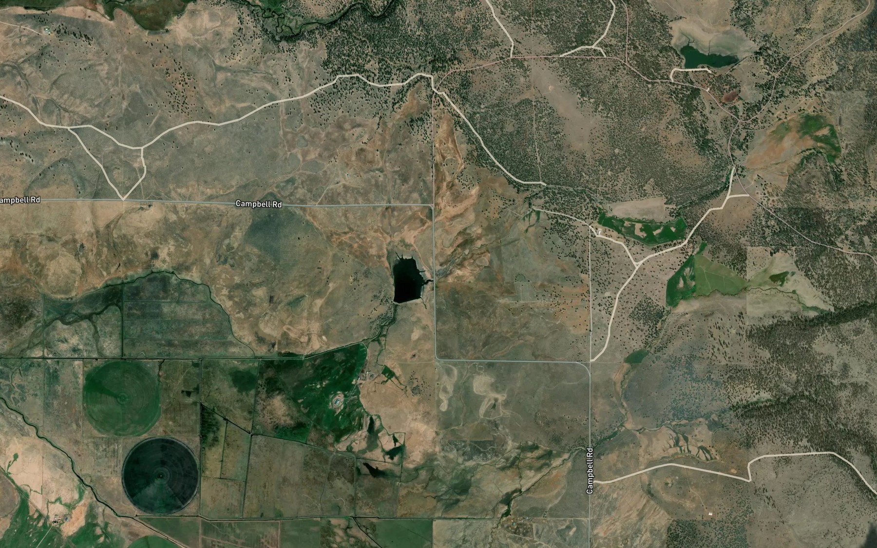 Satellite map of the Fritz Creek