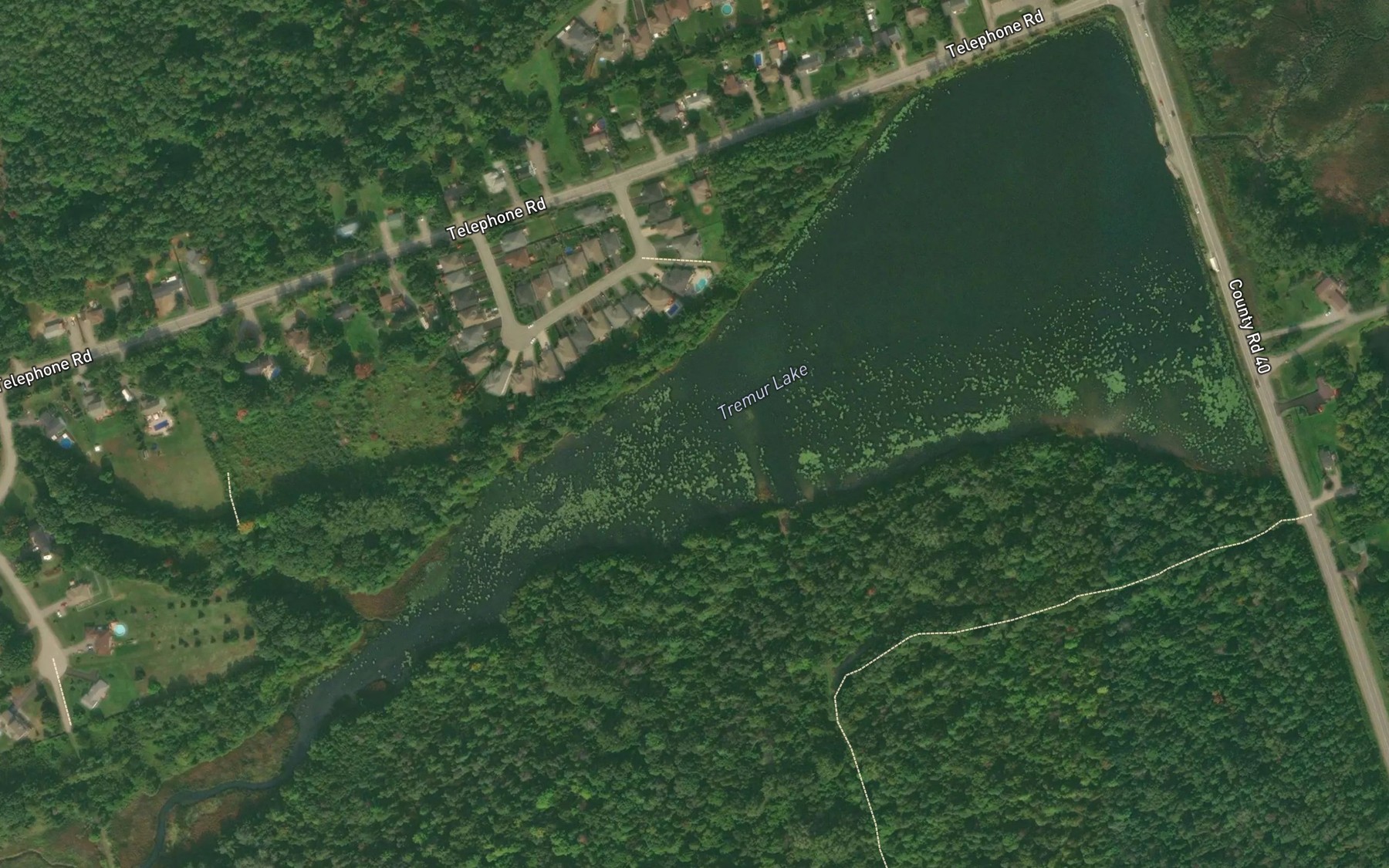 Satellite map of the Tremur Lake