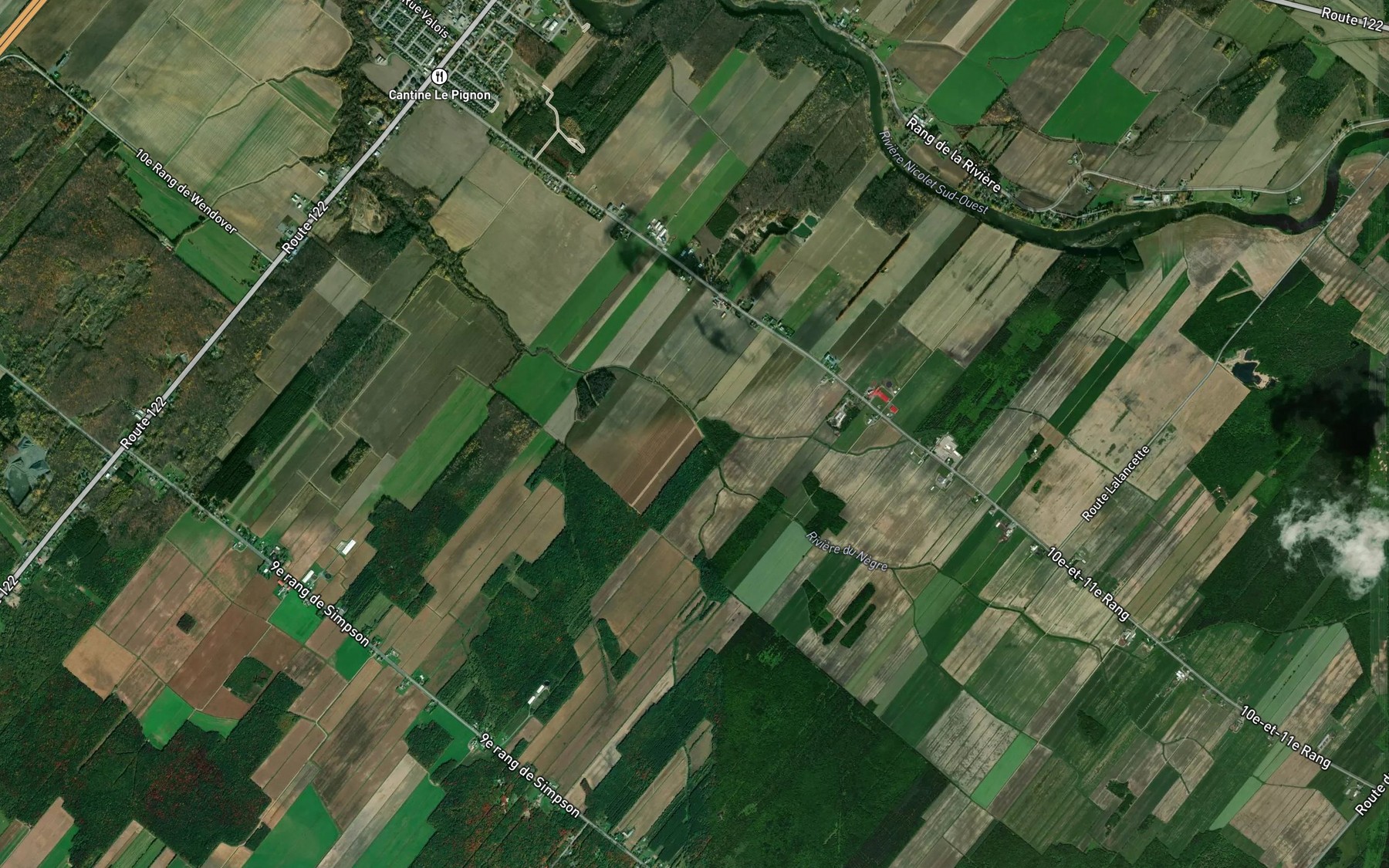 Satellite map of the Ruisseau Bourgeois