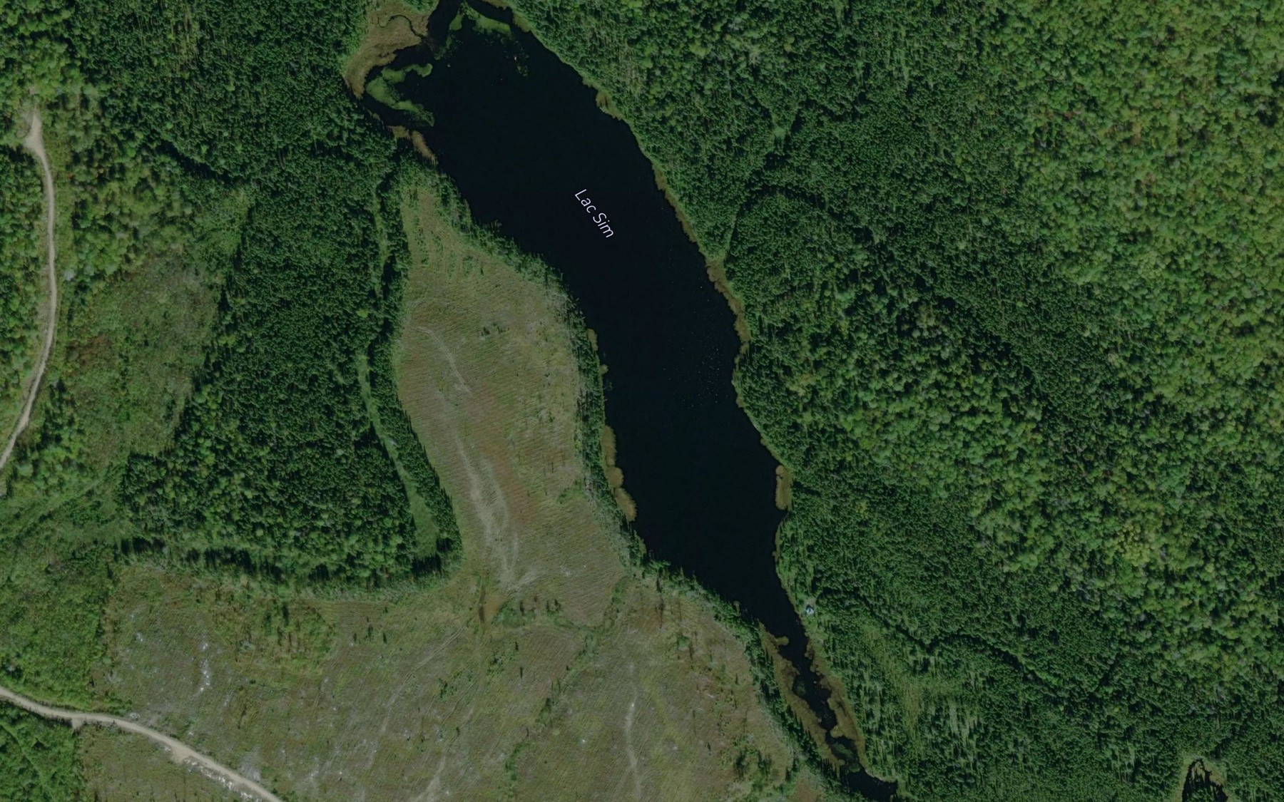 Satellite map of the Lac Sim