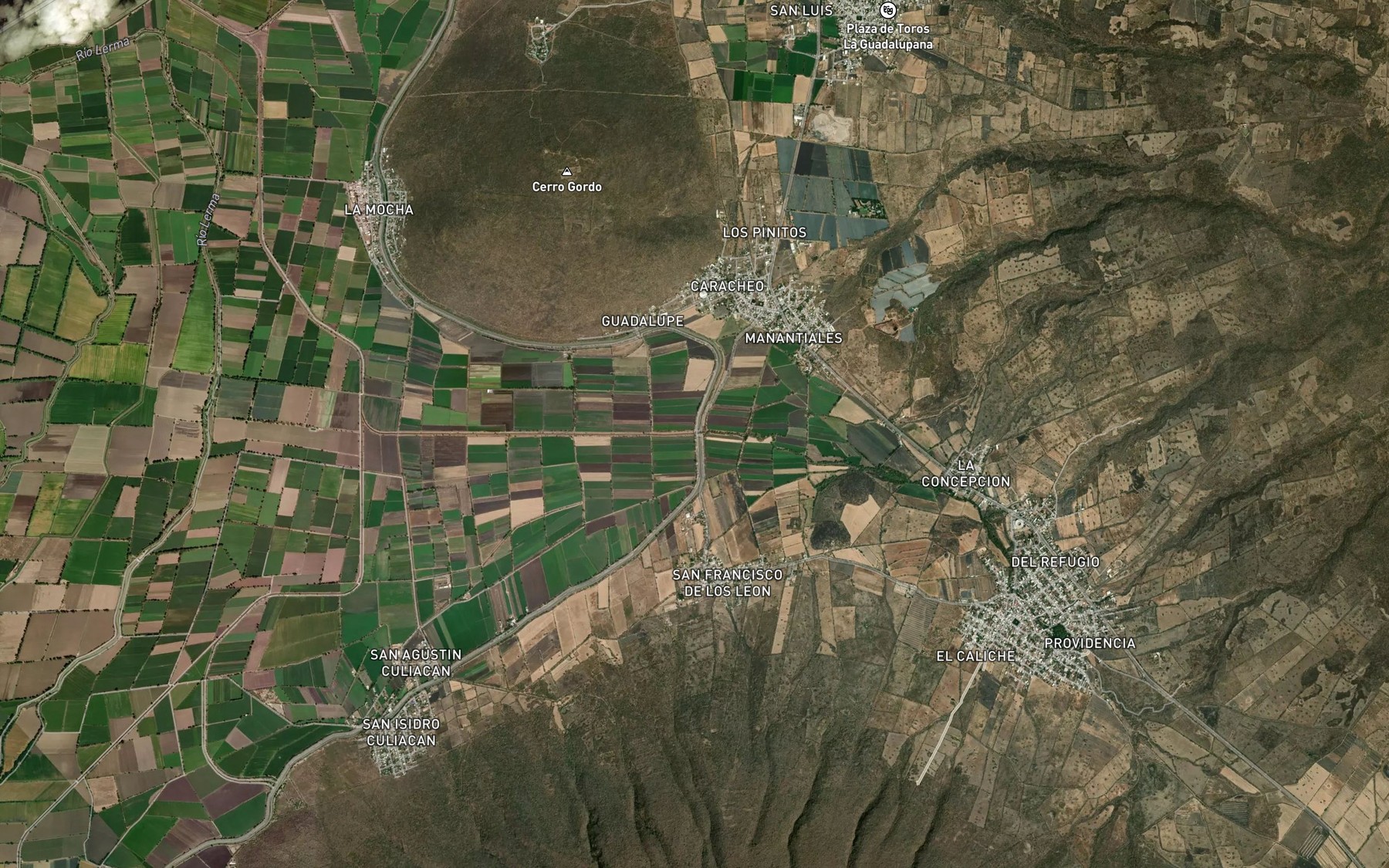 Satellite map of the Arroyo Prieto