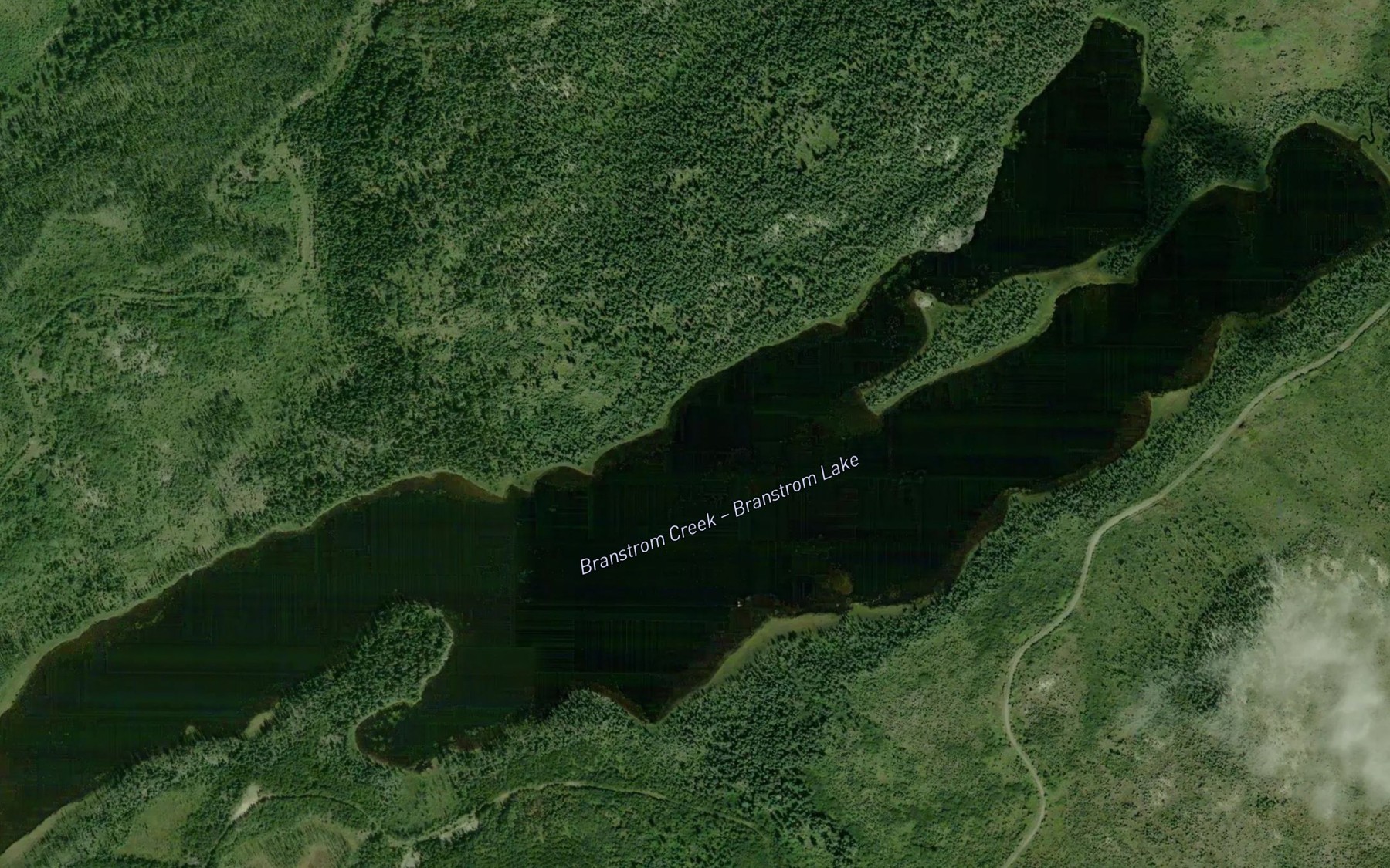 Satellite map of the Branstrom Lake