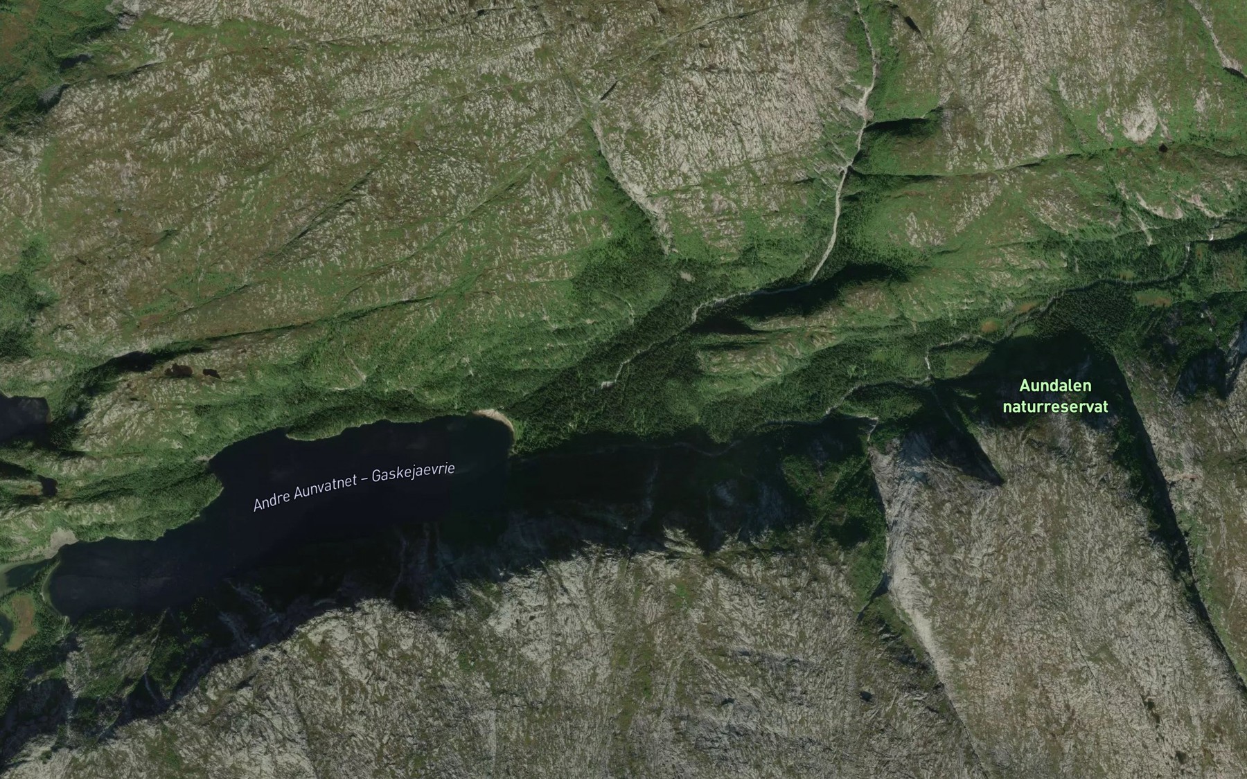 Satellite map of the Tverrelva