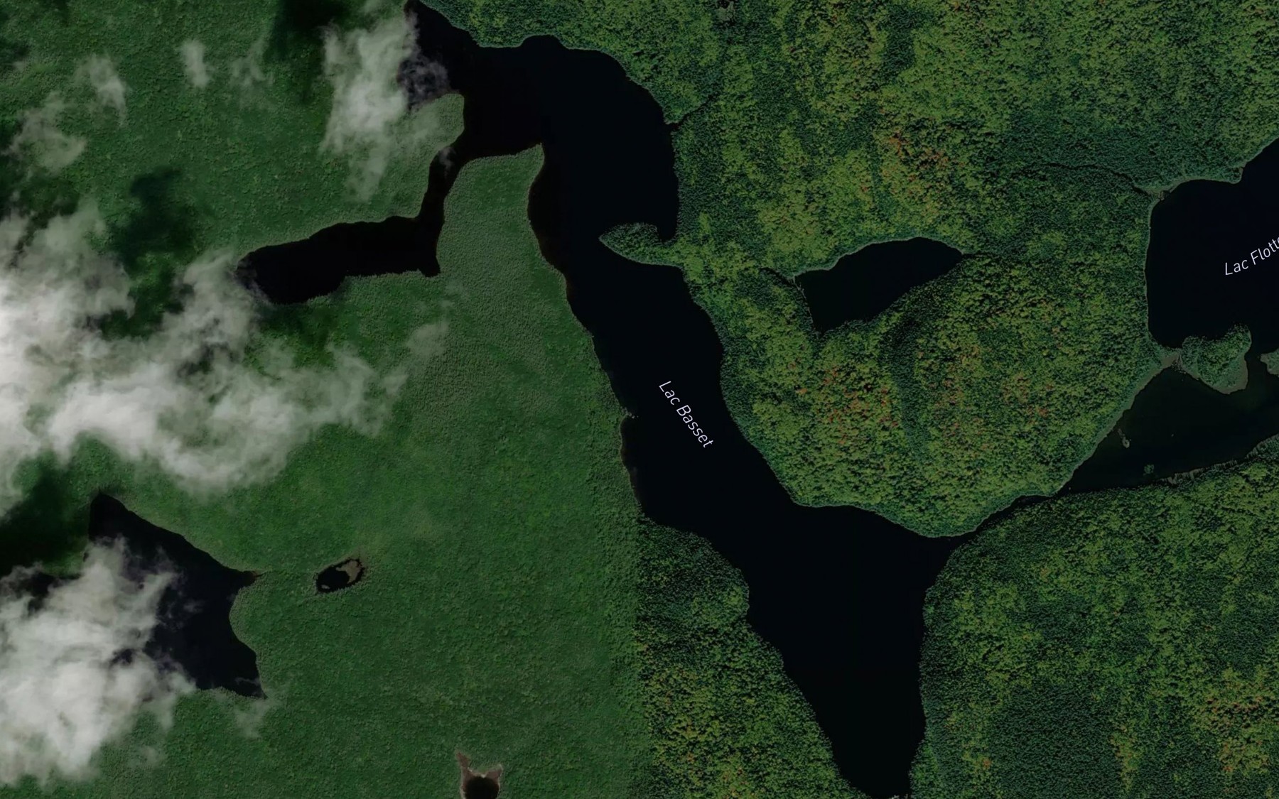 Satellite map of the Lac Basset