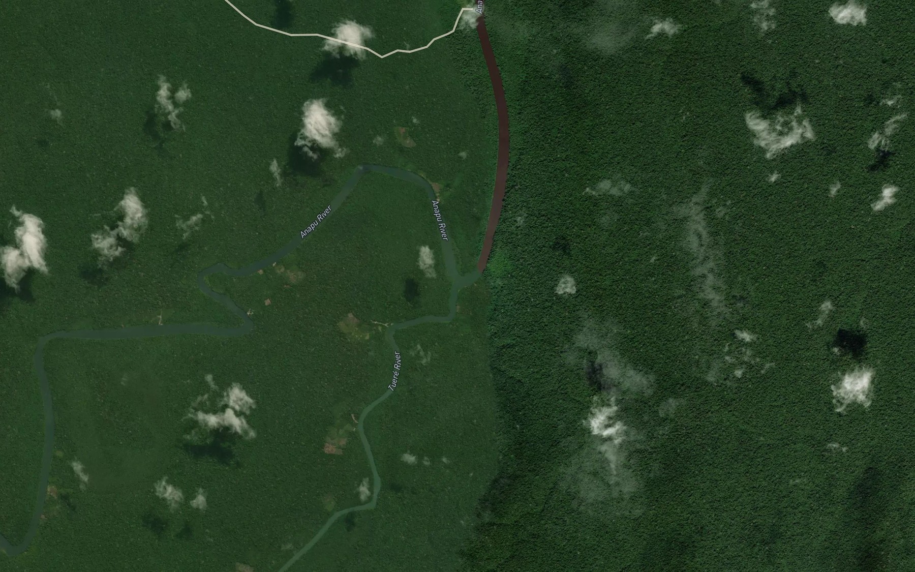 Satellite map of the Rio Tuere