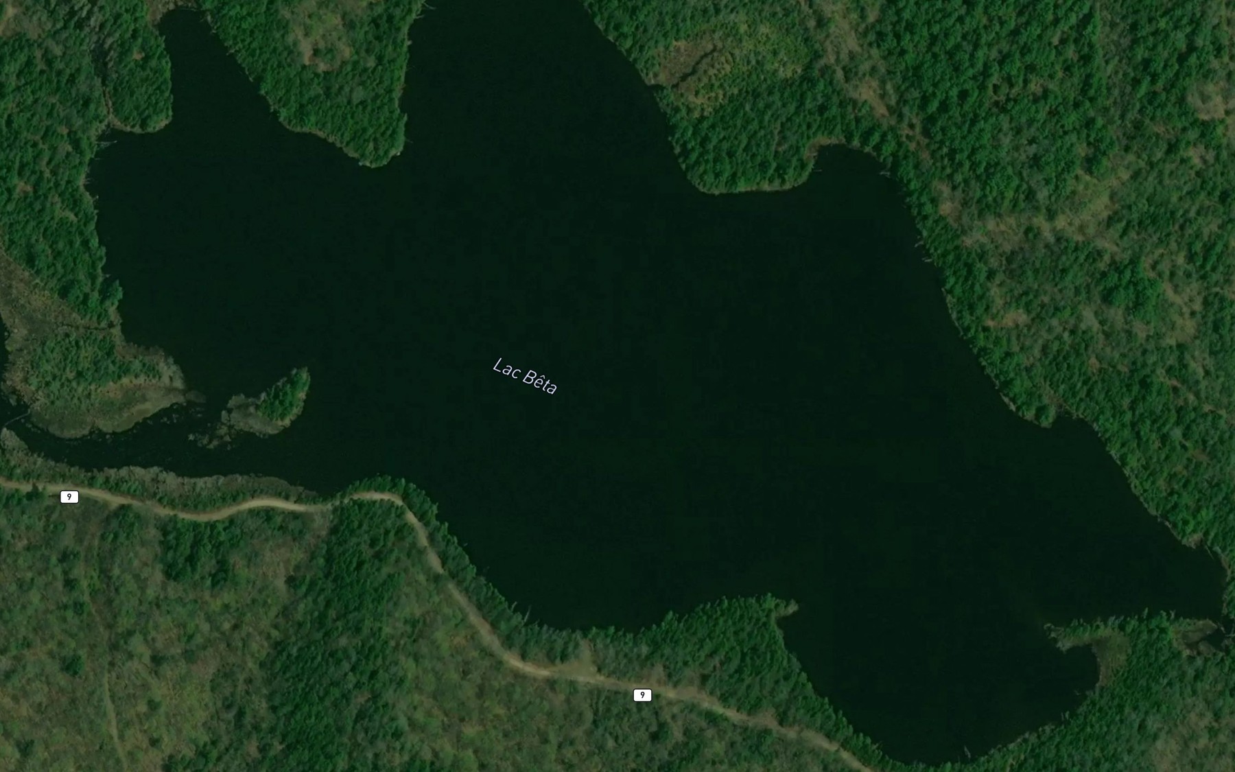 Satellite map of the Lac Beta