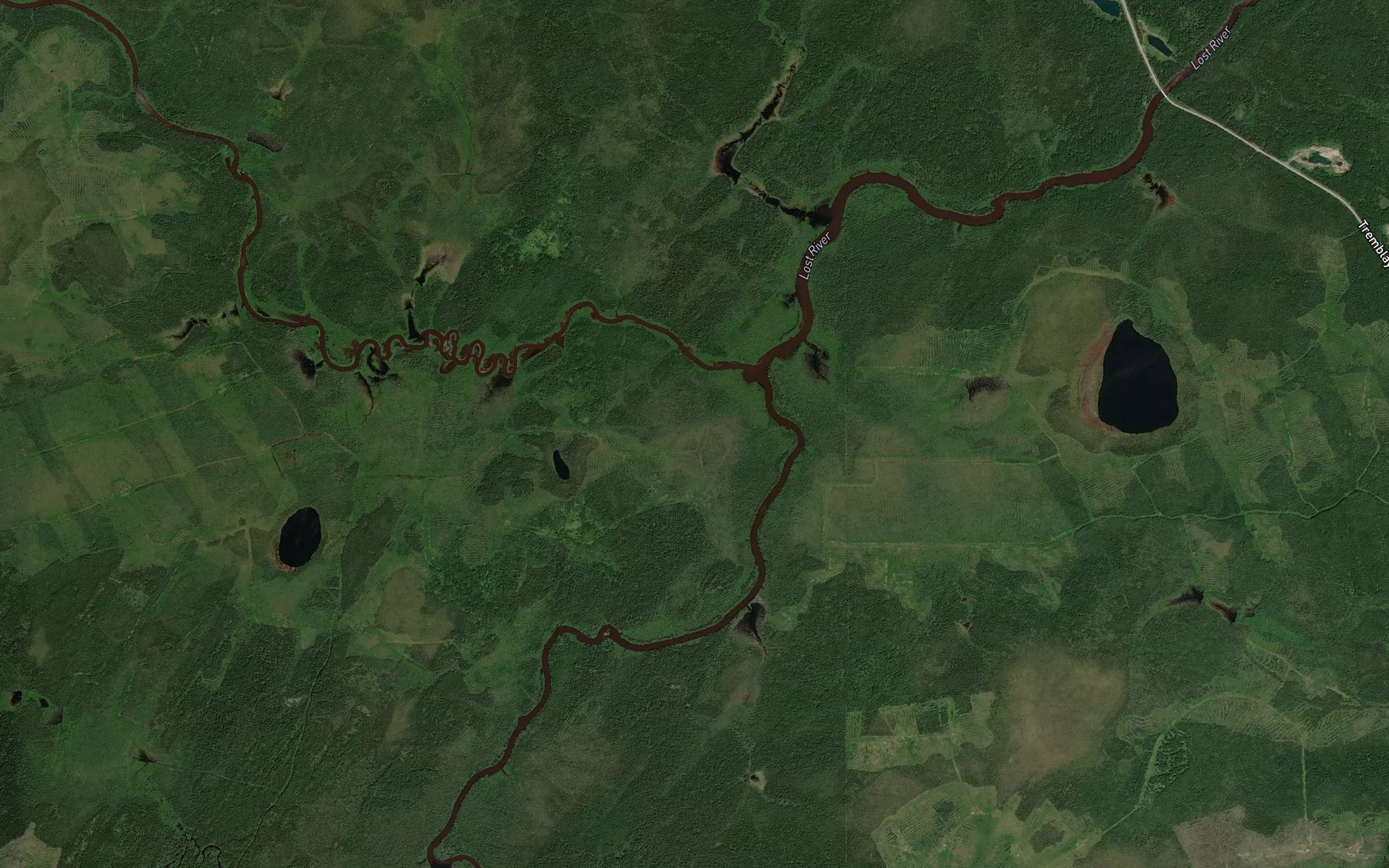 Satellite map of the Hull Creek