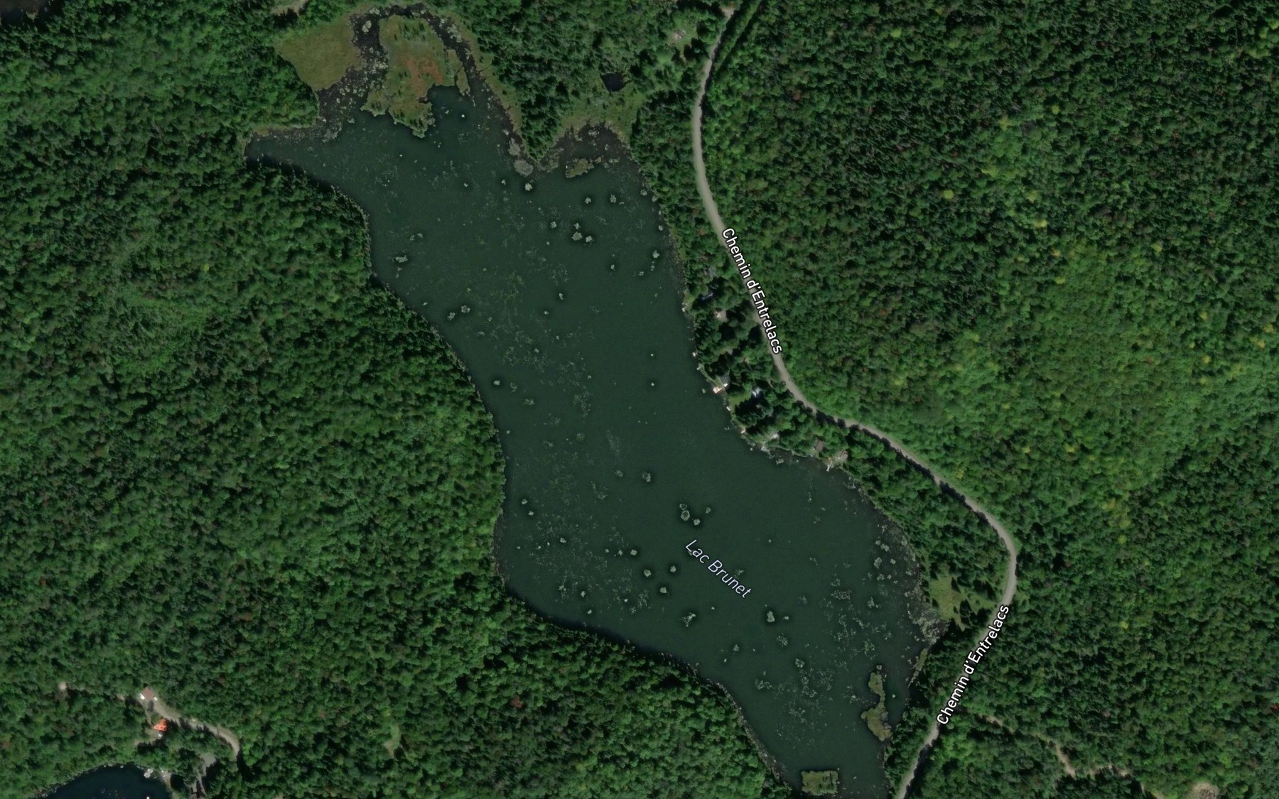 Satellite map of the Lac Brunet