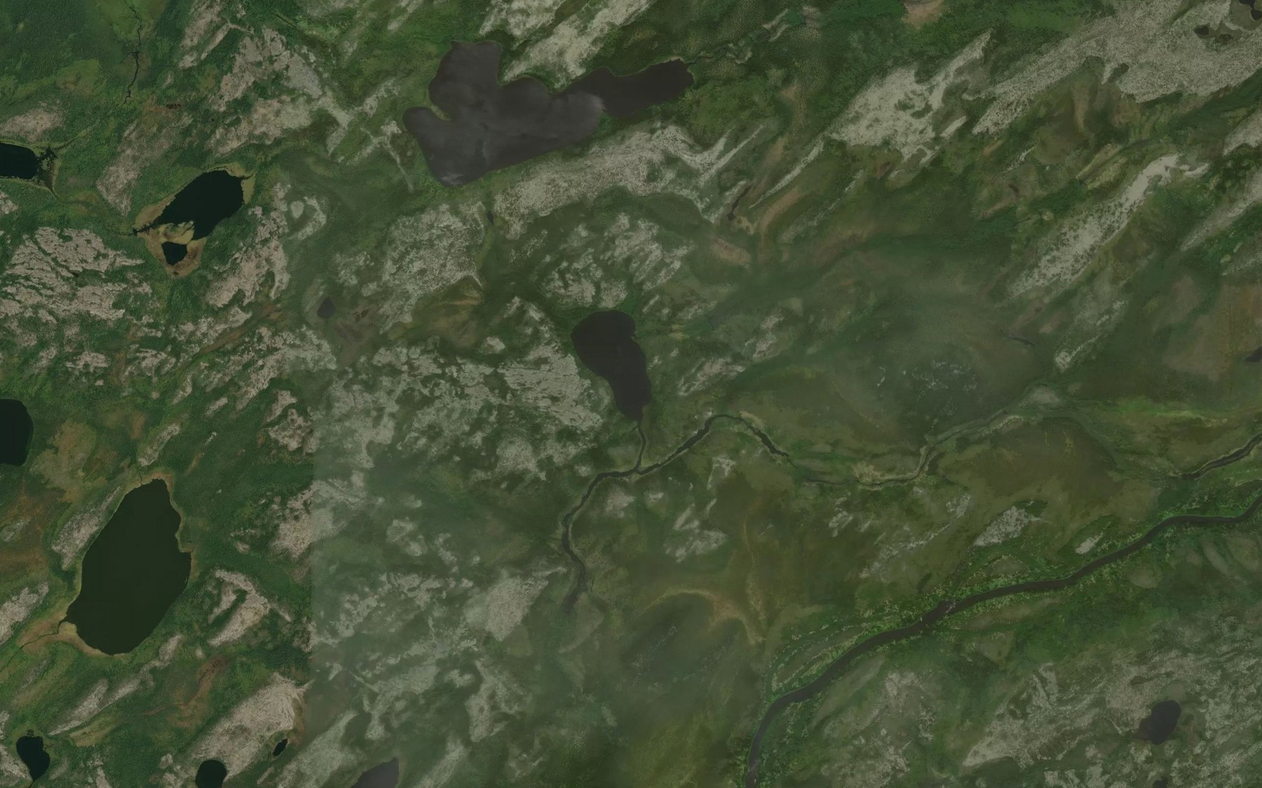 Satellite map of the Petit lac Uchikachasu