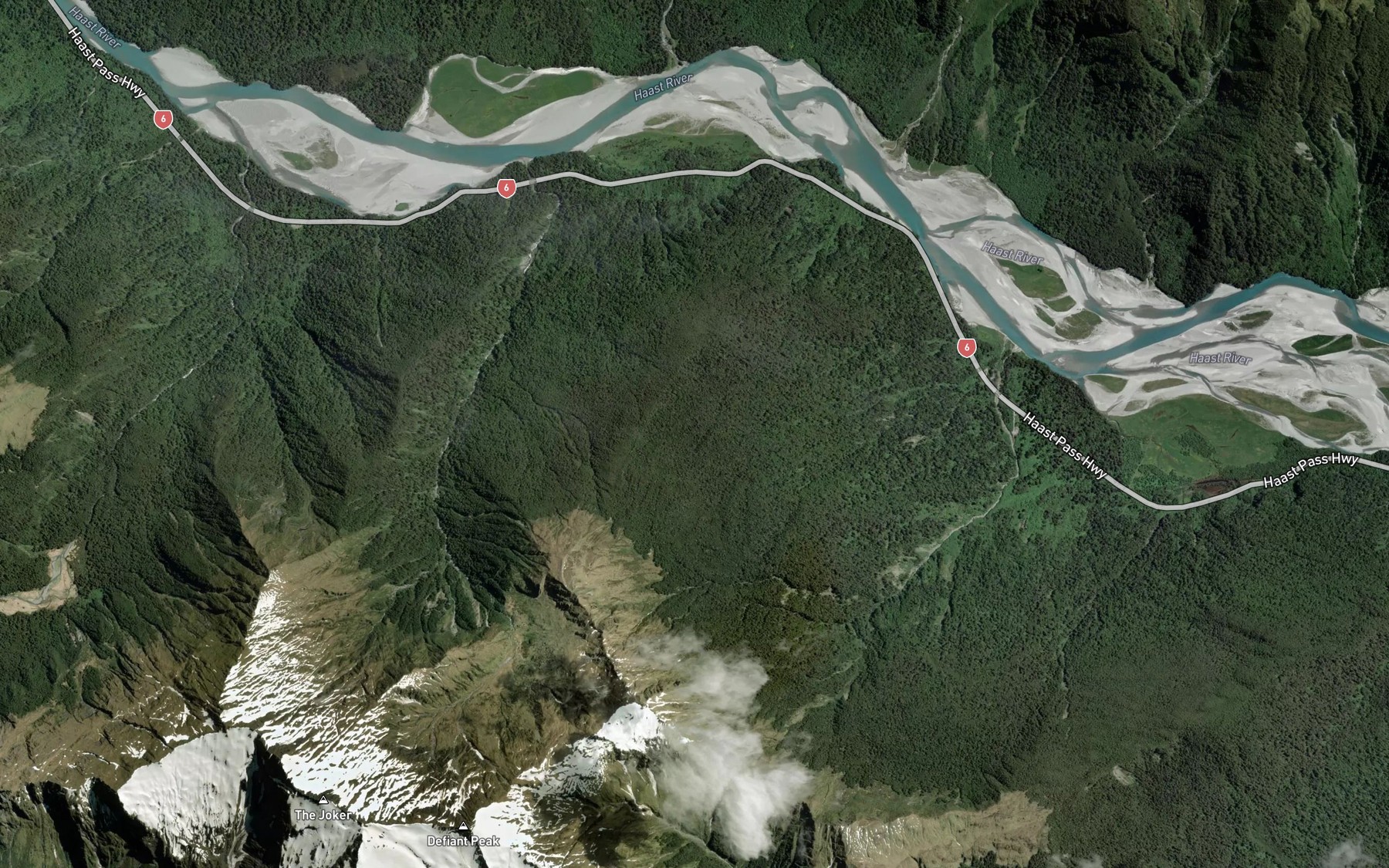 Satellite map of the Chelsea Creek