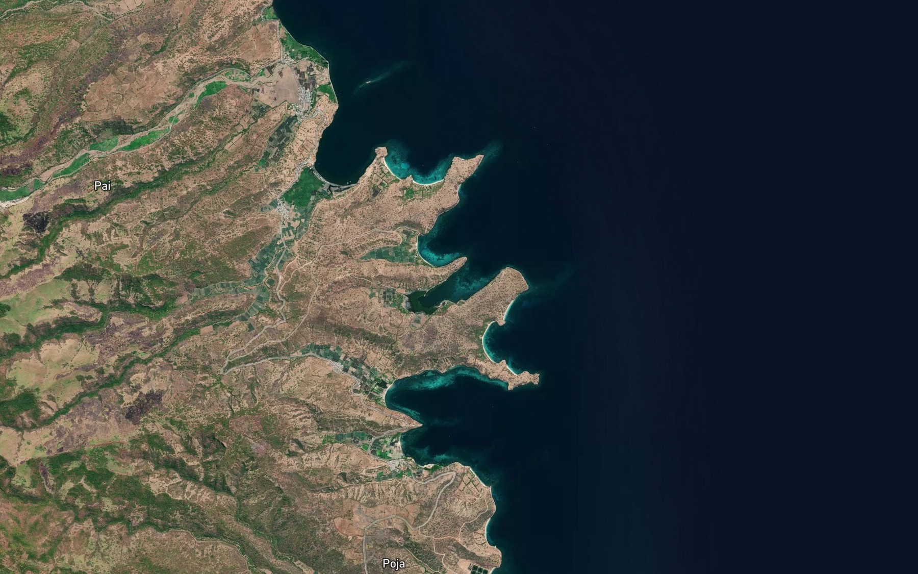 Satellite map of the Teluk Pisa