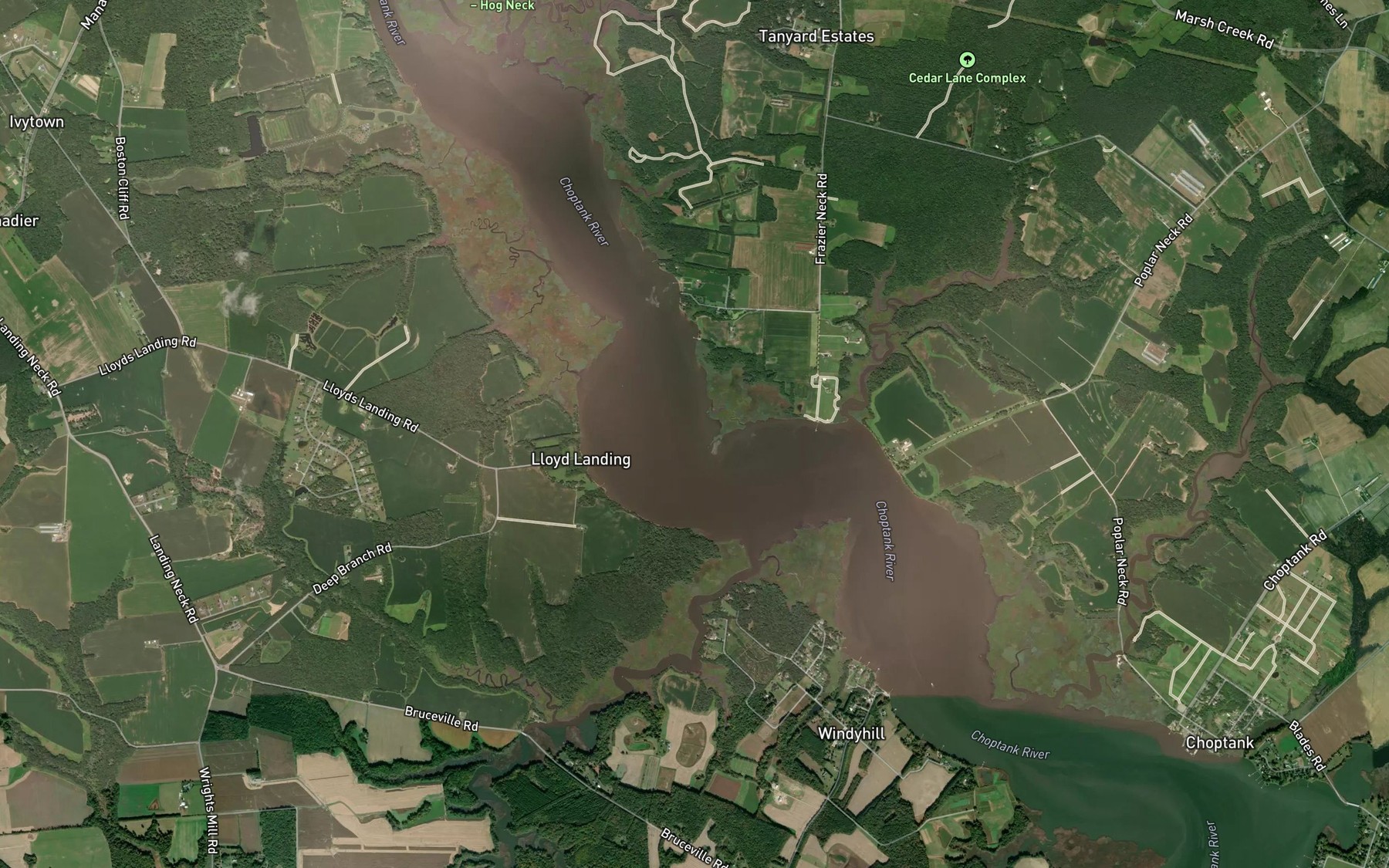 Satellite map of the Frazier Point