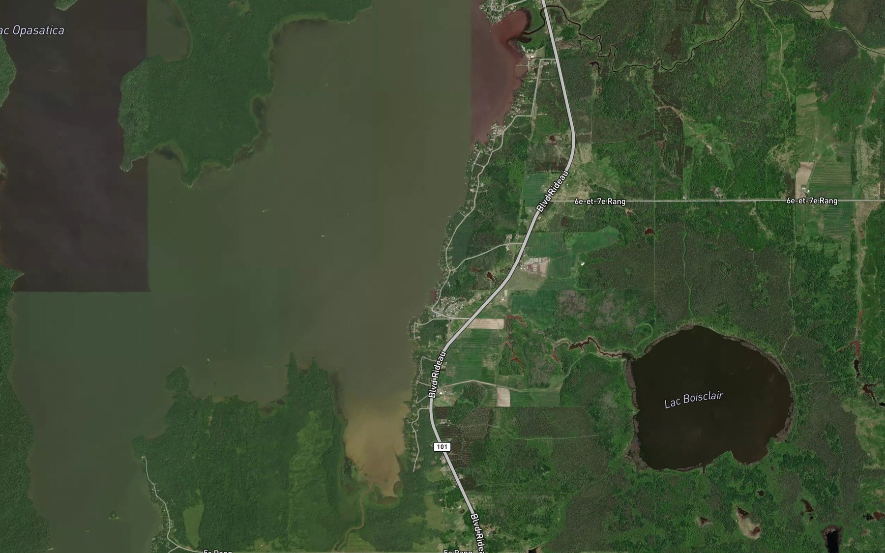Satellite map of the Ruisseau Morrissette