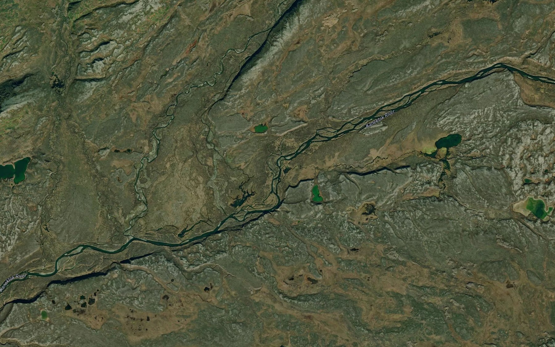 Satellite map of the Tsayagtulek Creek