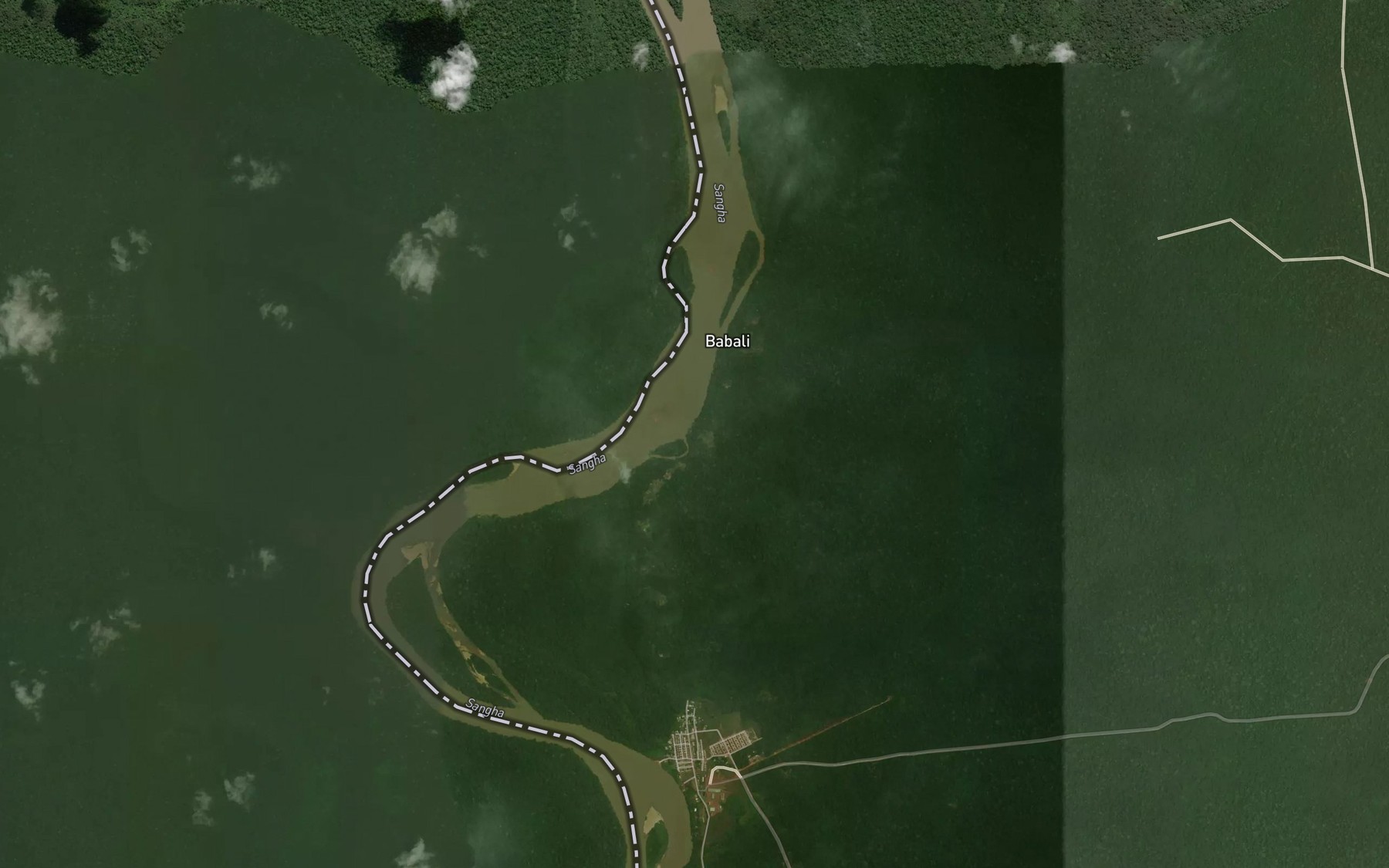 Satellite map of the Amoumada