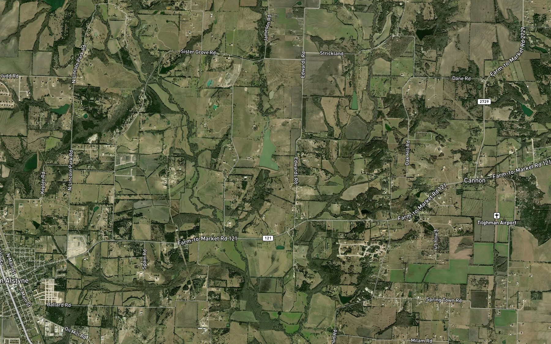 Satellite map of the Soil Conservation Service Site 31 Reservoir