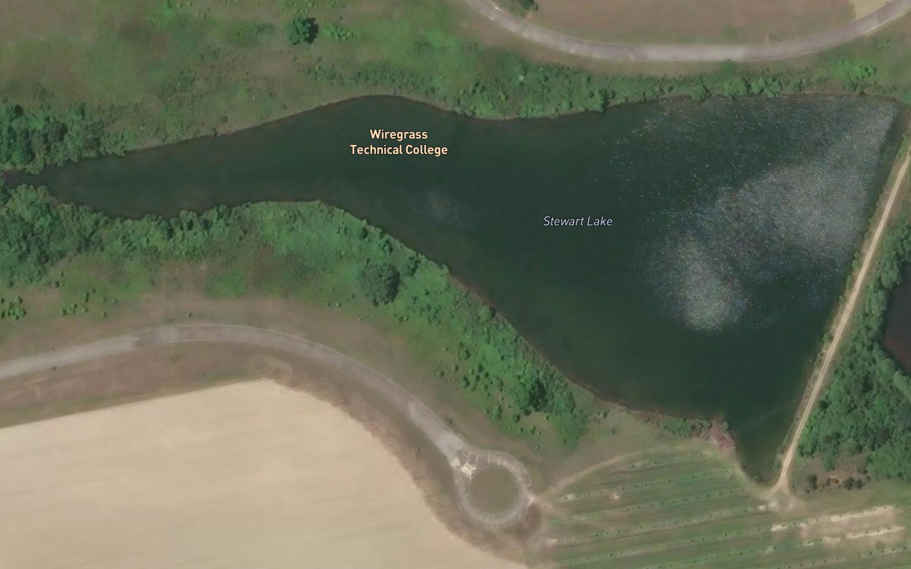 Satellite map of the Stewart Lake