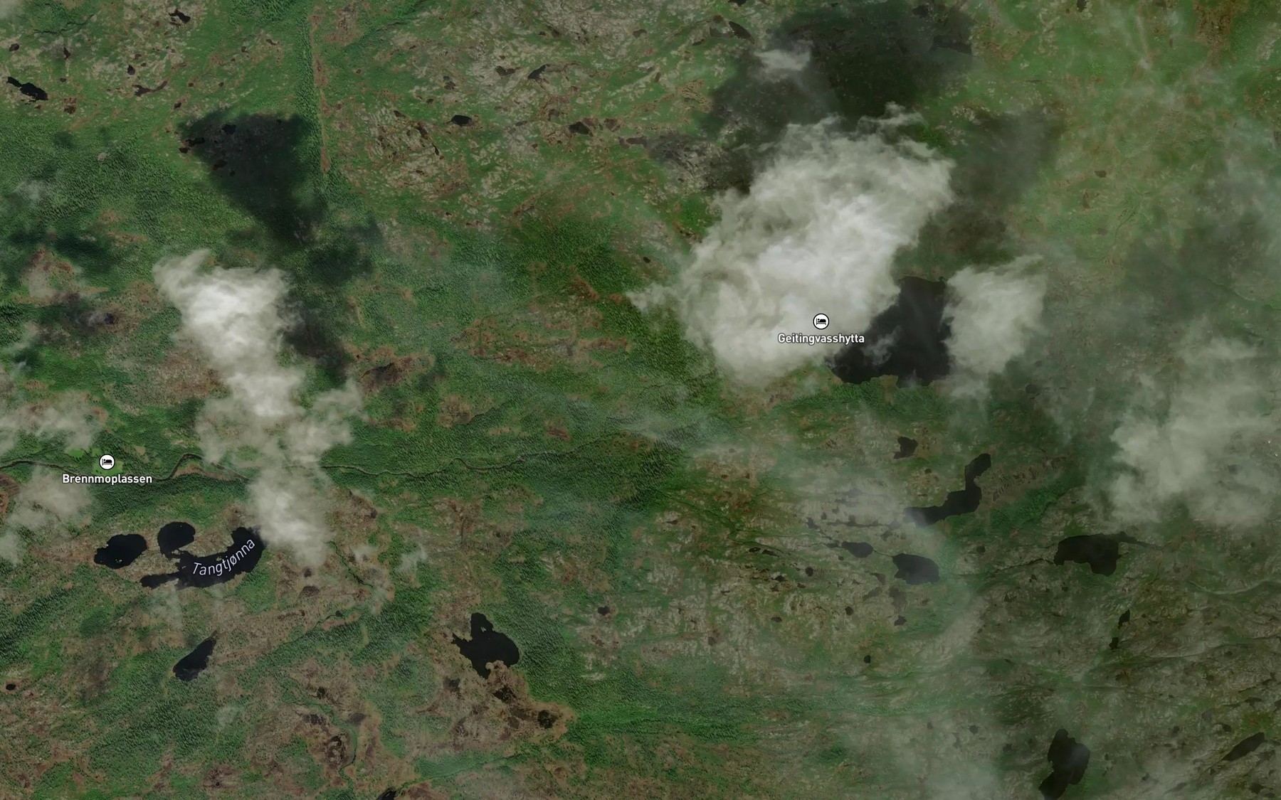 Satellite map of the Geitingelva