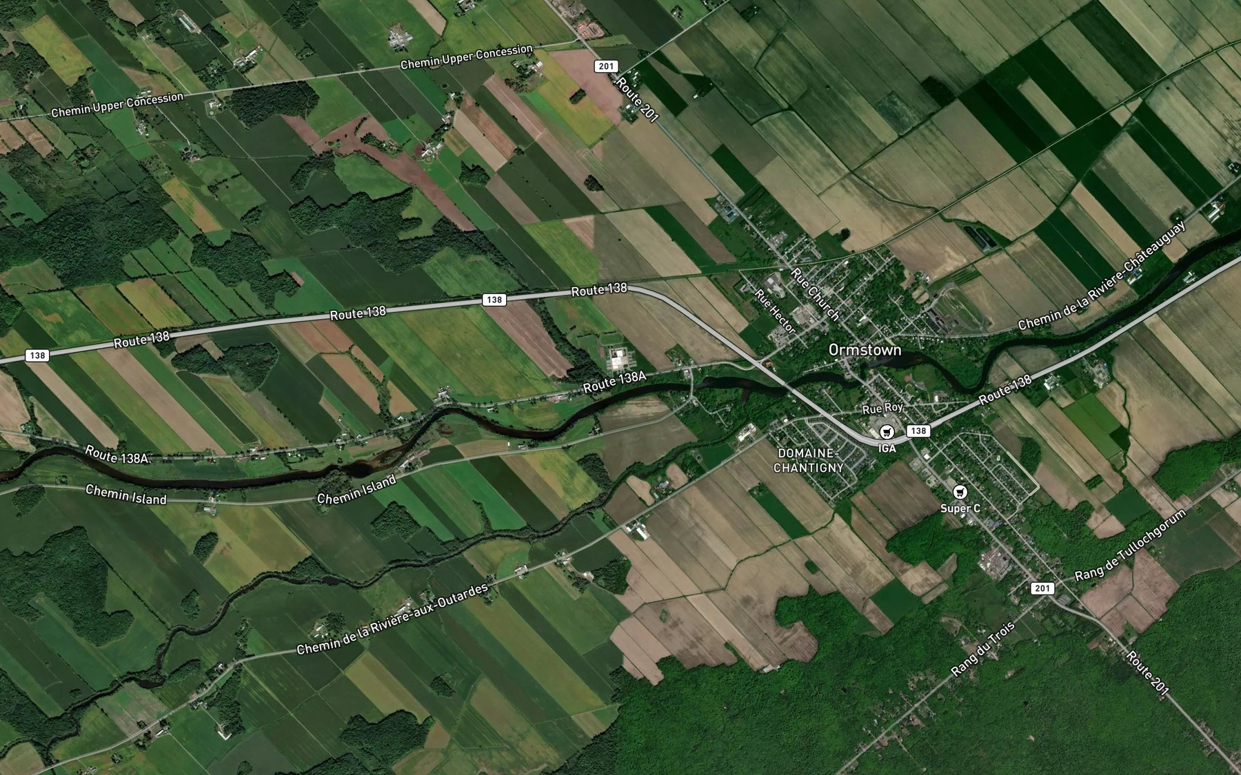 Satellite map of the Ruisseau McClintock