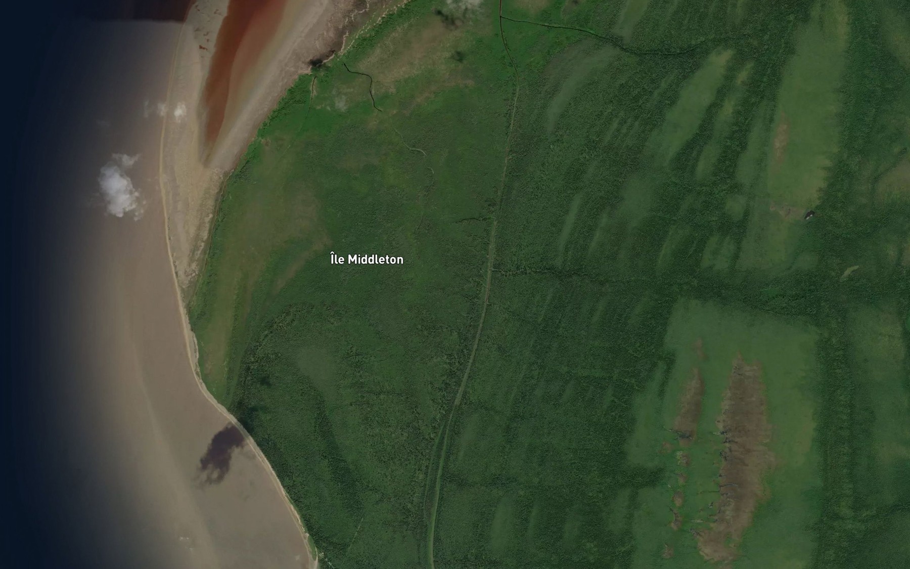 Satellite map of the Ruisseau Kamuchachishich