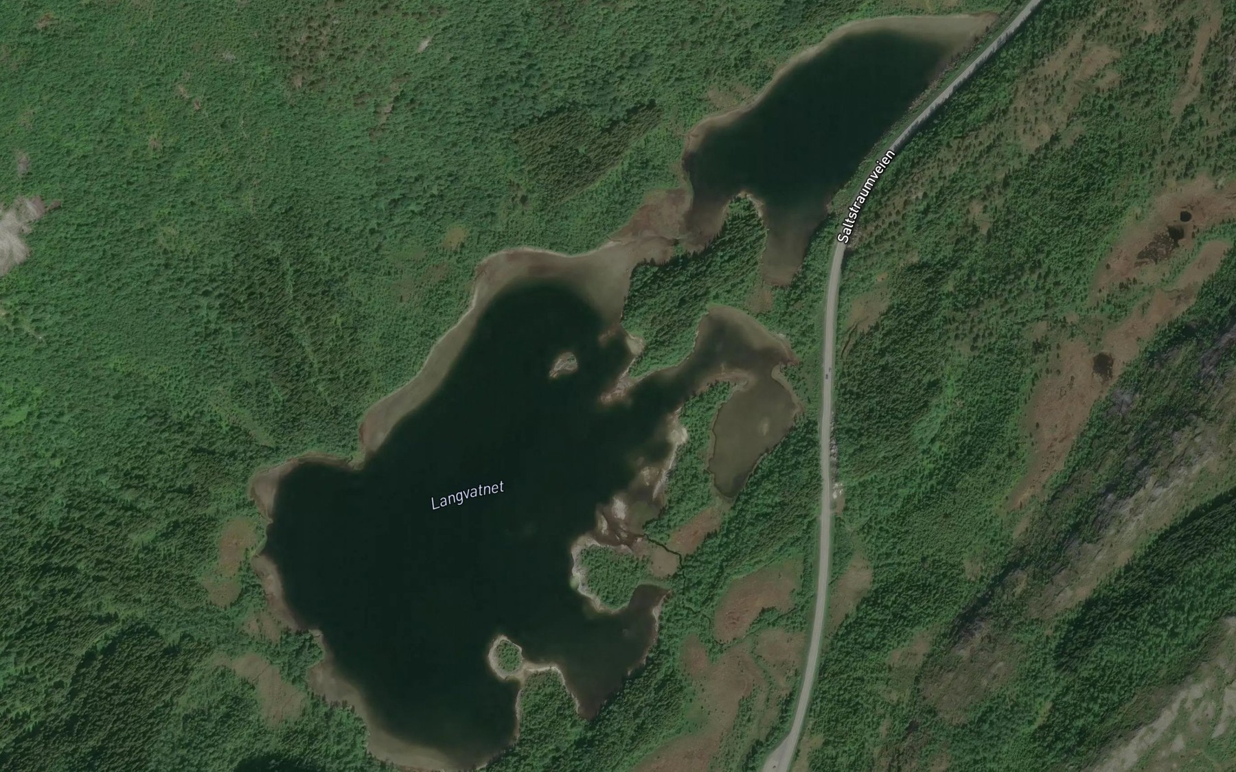 Satellite map of the Langvatnet