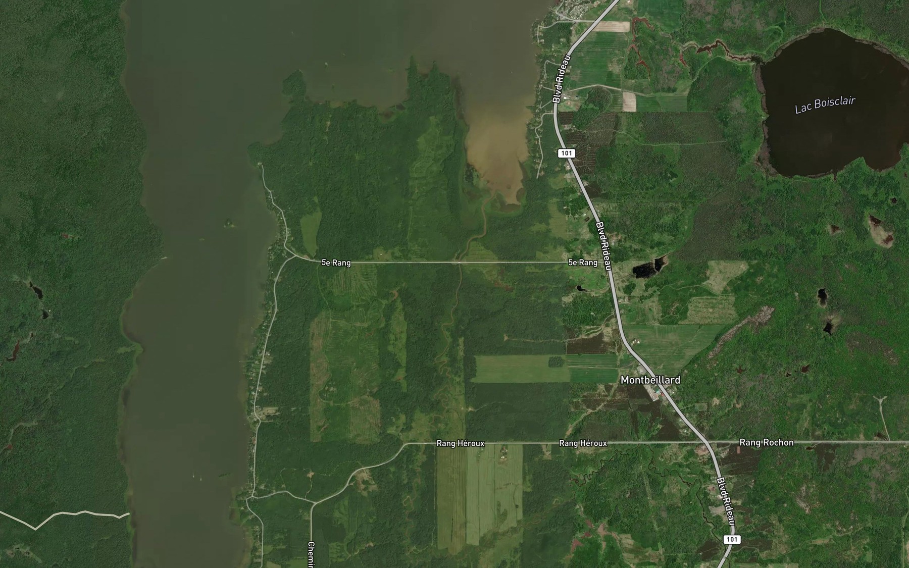 Satellite map of the Ruisseau Beauchene