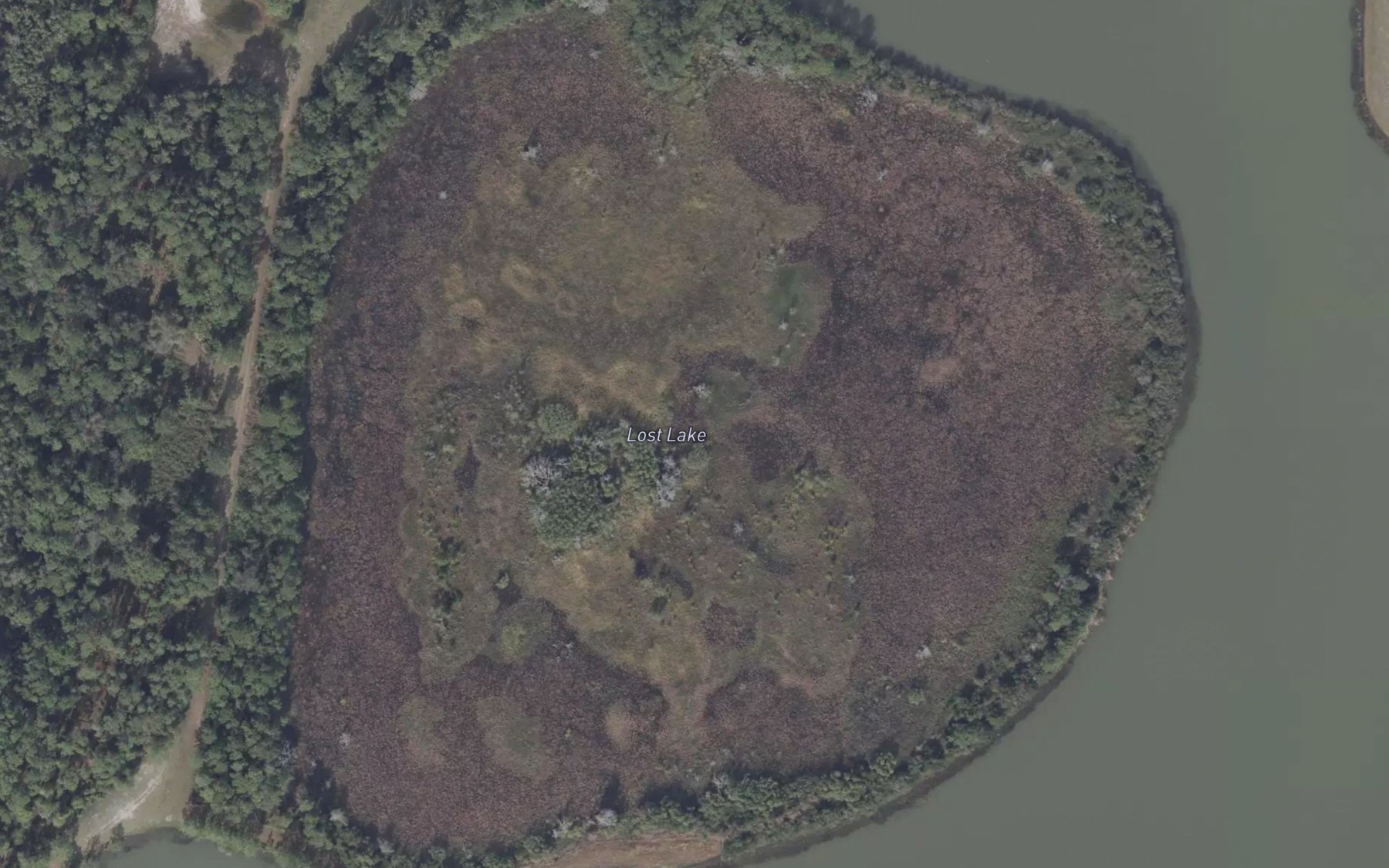 Satellite map of the Lost Lake