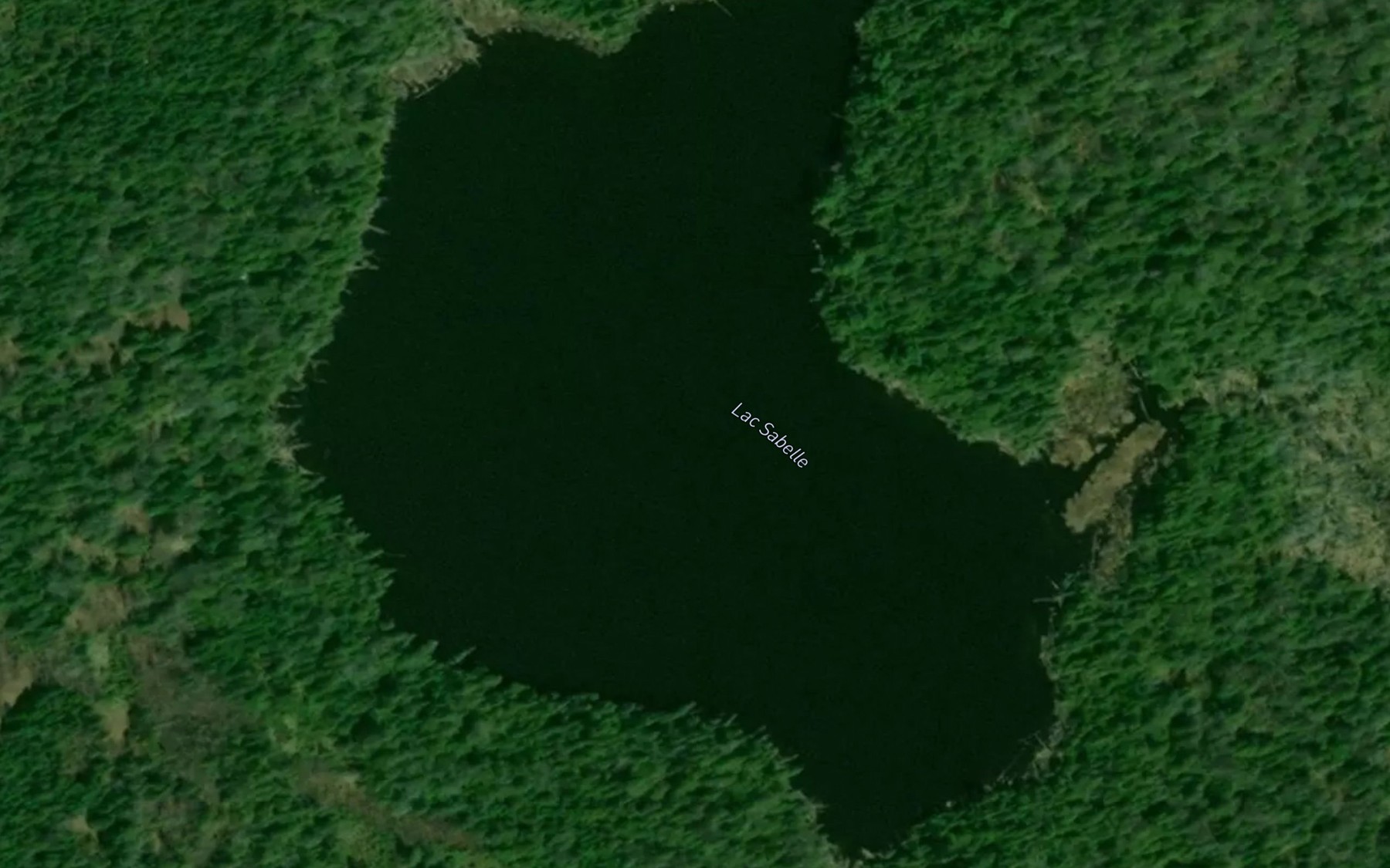 Satellite map of the Lac Sabelle