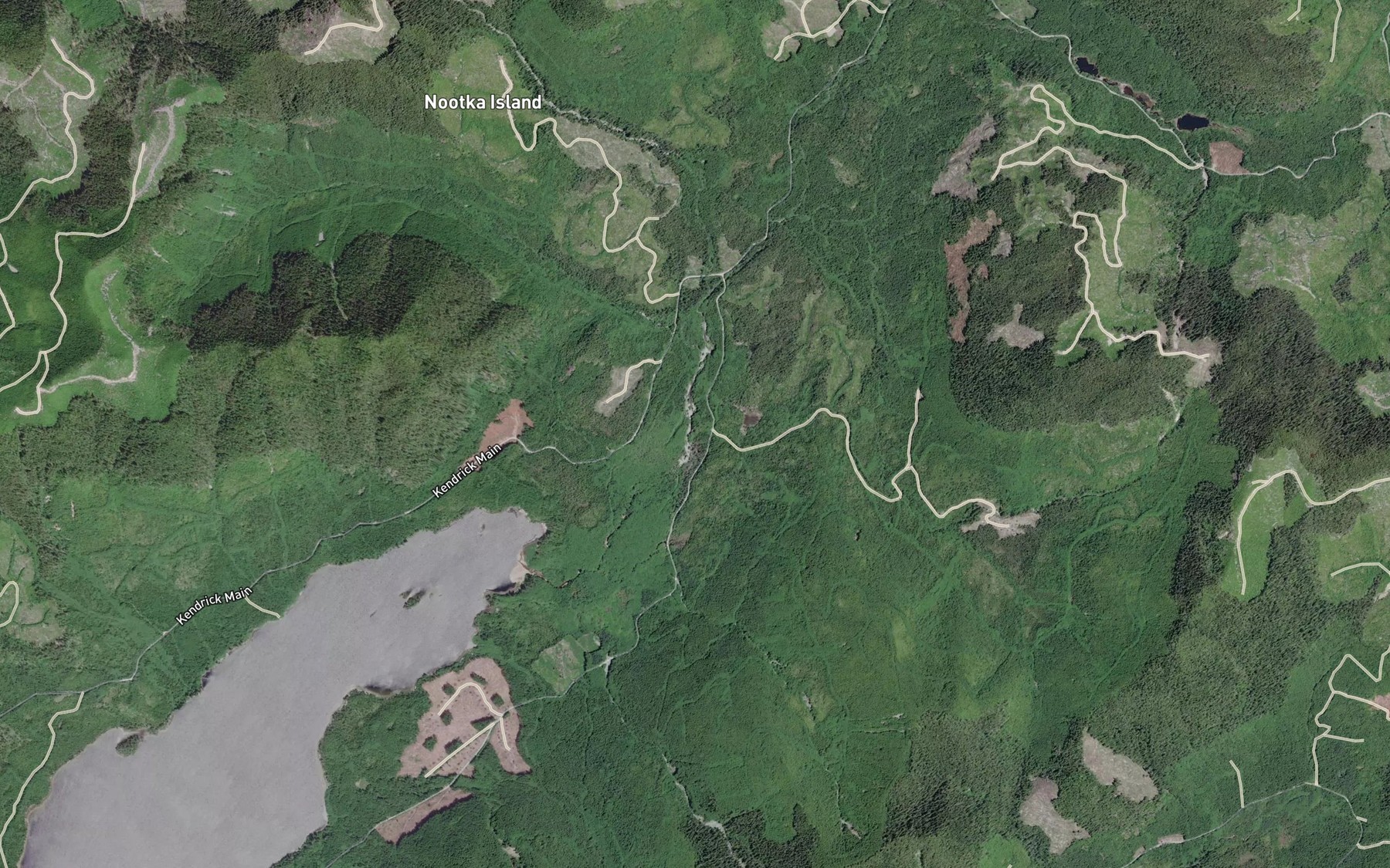 Satellite map of the Calipeen Creek