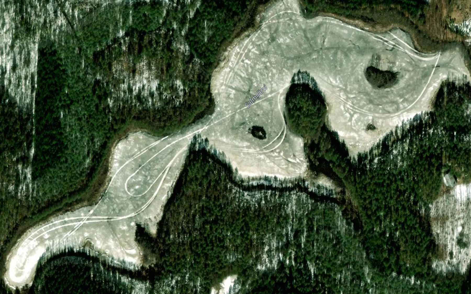 Satellite map of the Salmijarvi