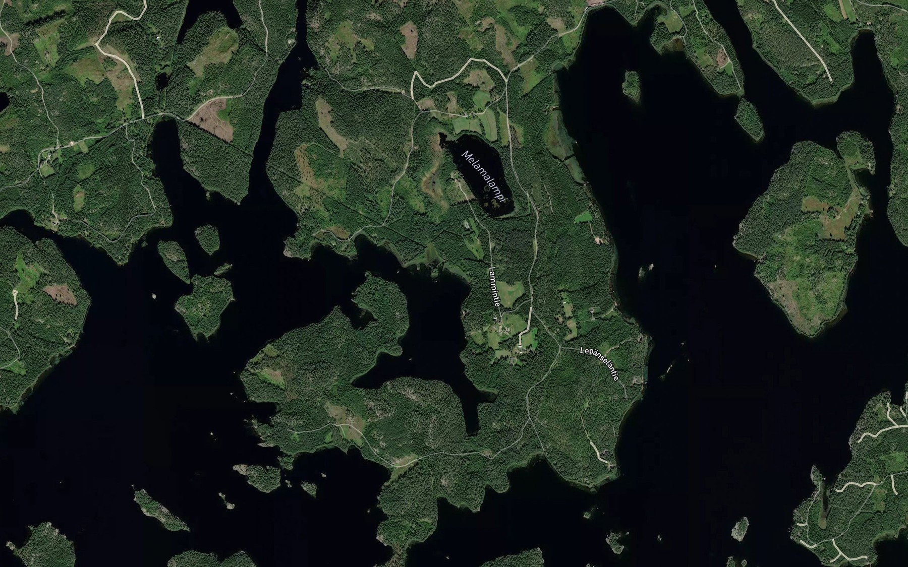 Satellite map of the Kiekanlahti