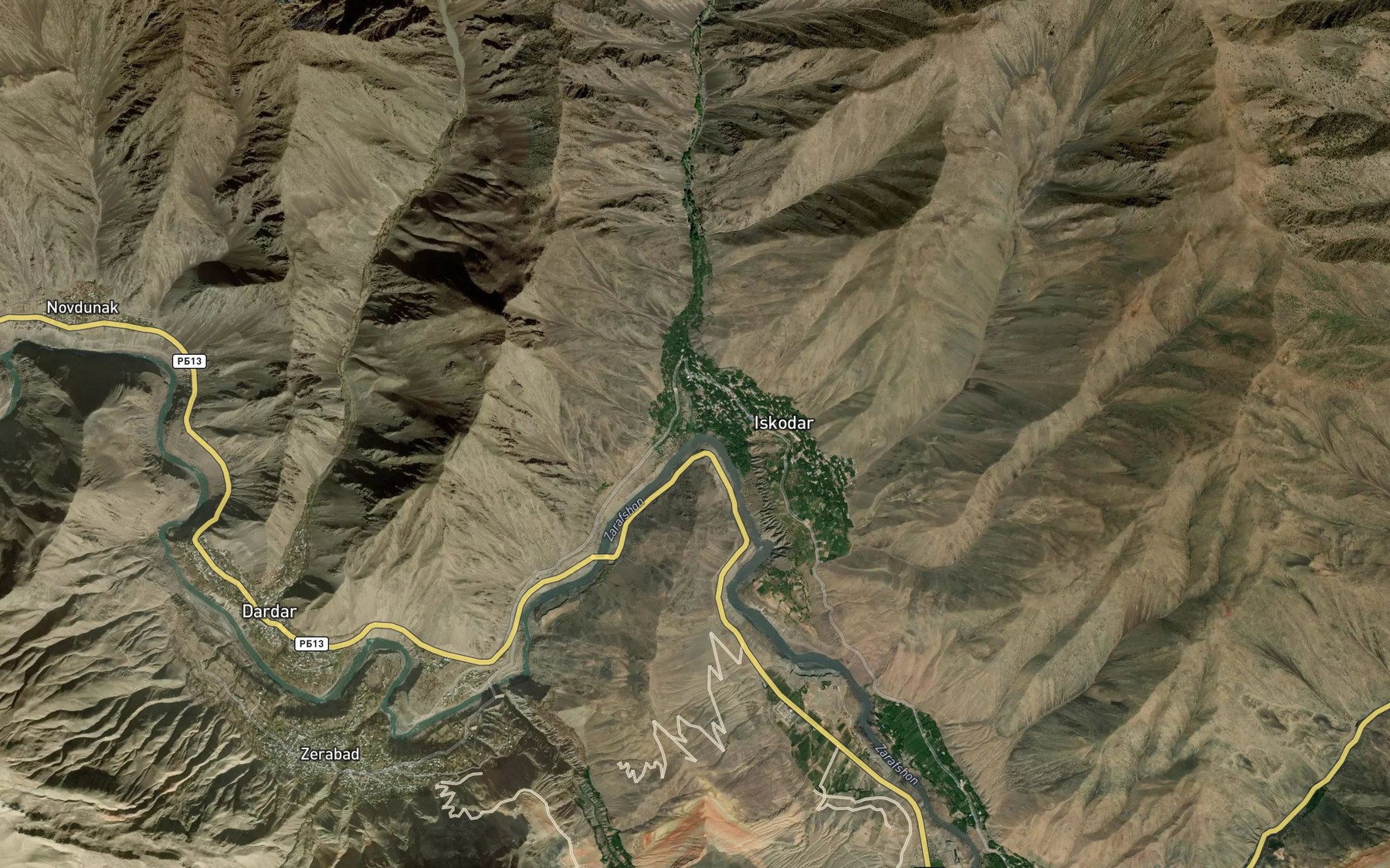 Satellite map of the Iskodar
