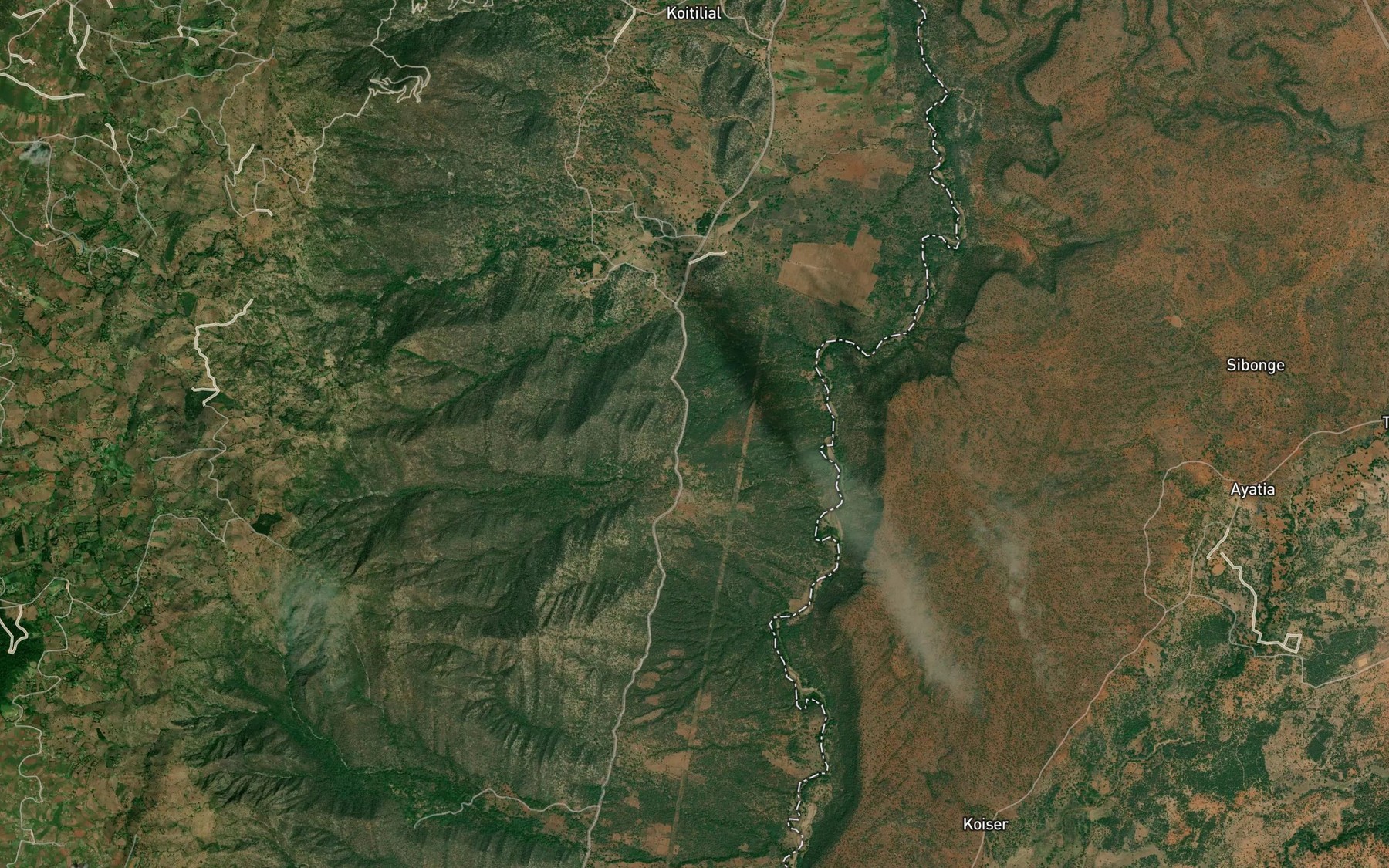 Satellite map of the Chepkutin
